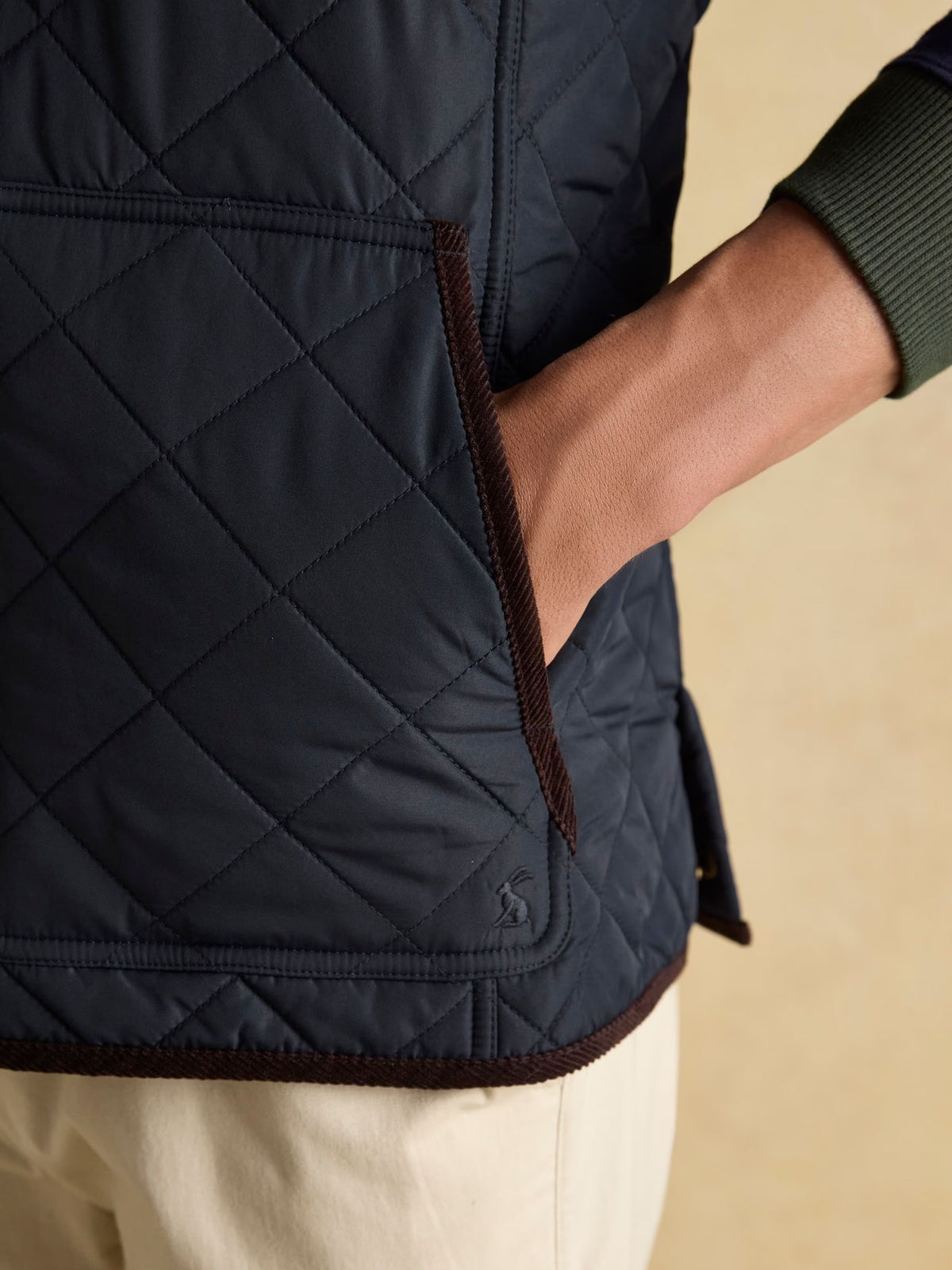 Maynard Navy Diamond Quilted Gilet