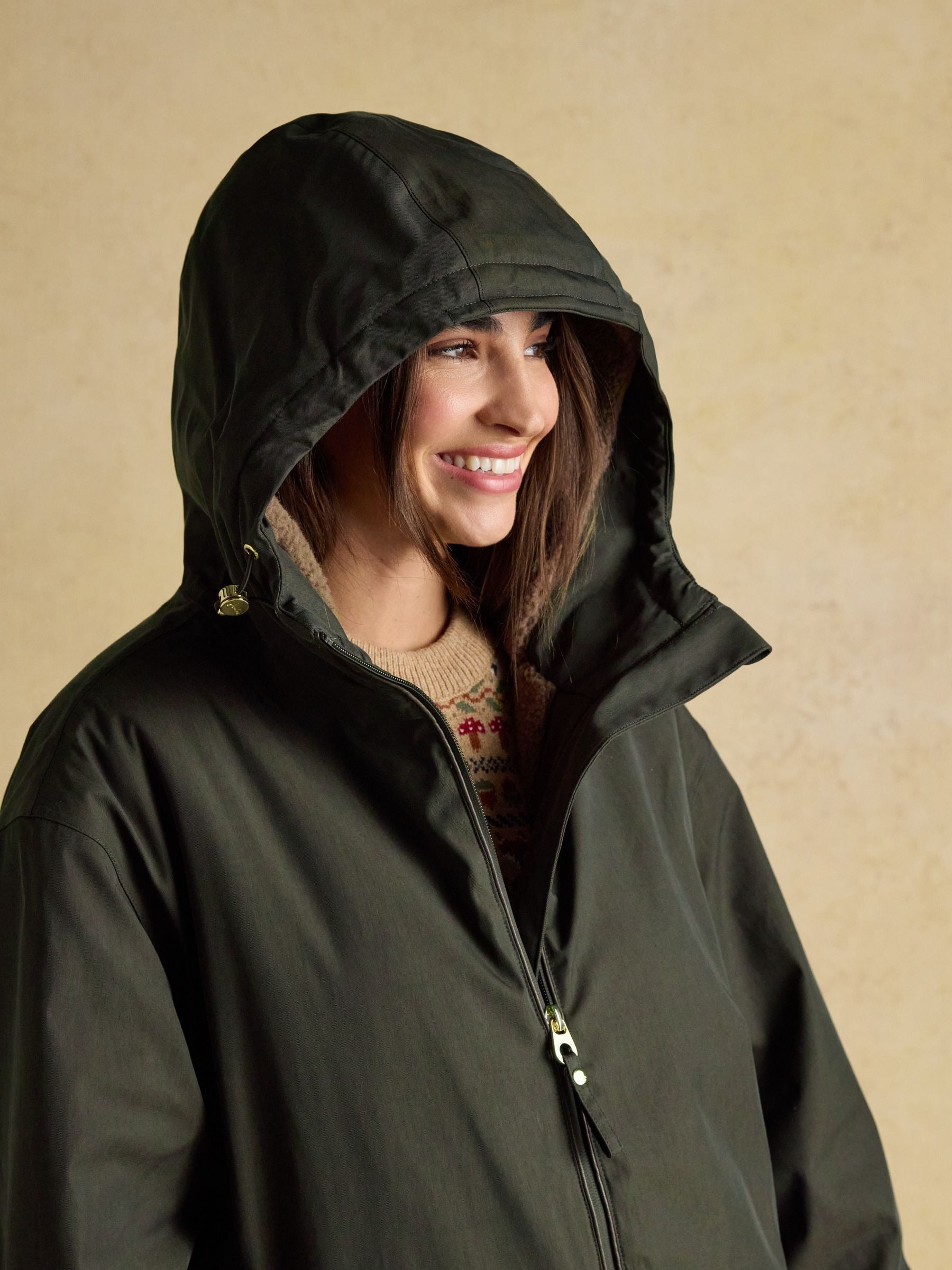 Coverall Green Oversized Fleece Lined Waterproof Coat