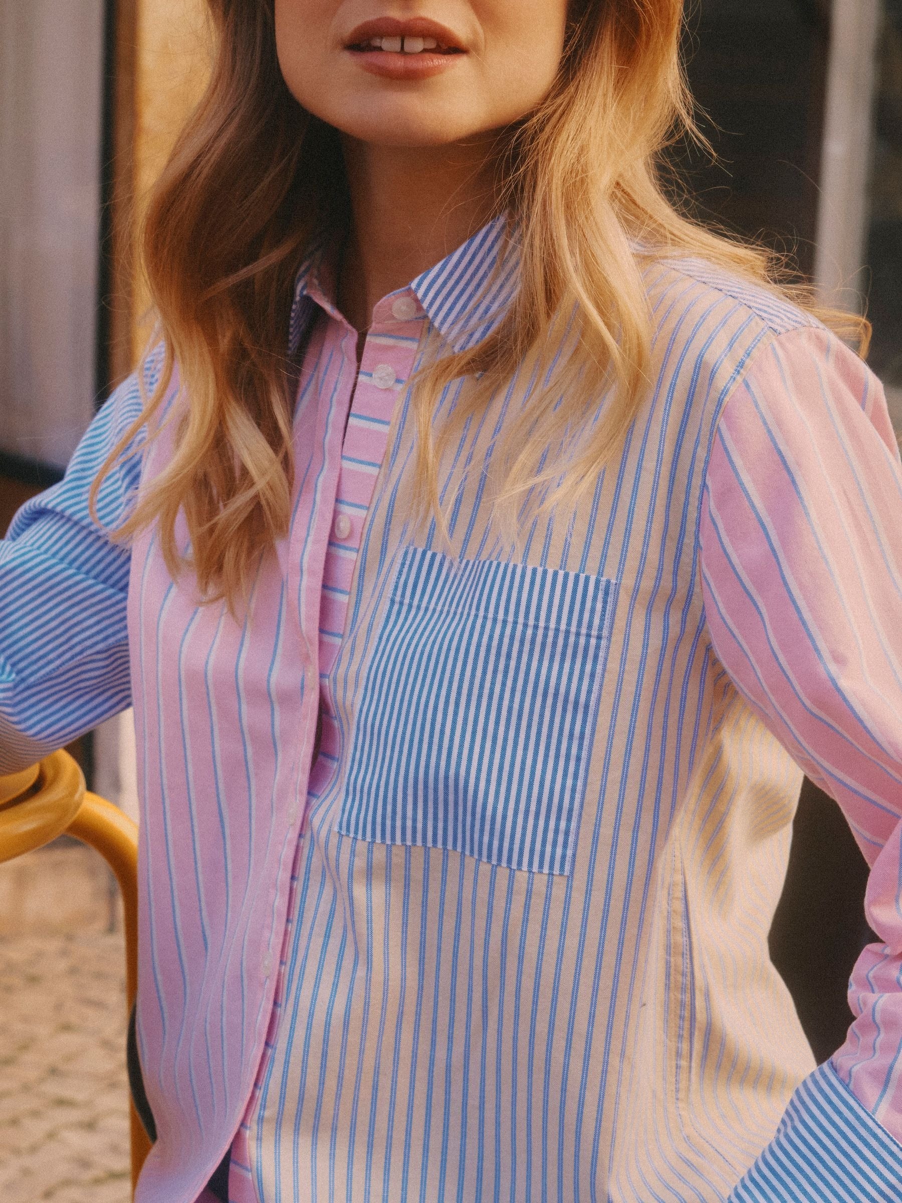 Hotchpotch Striped Boyfriend Fit Oxford Shirt