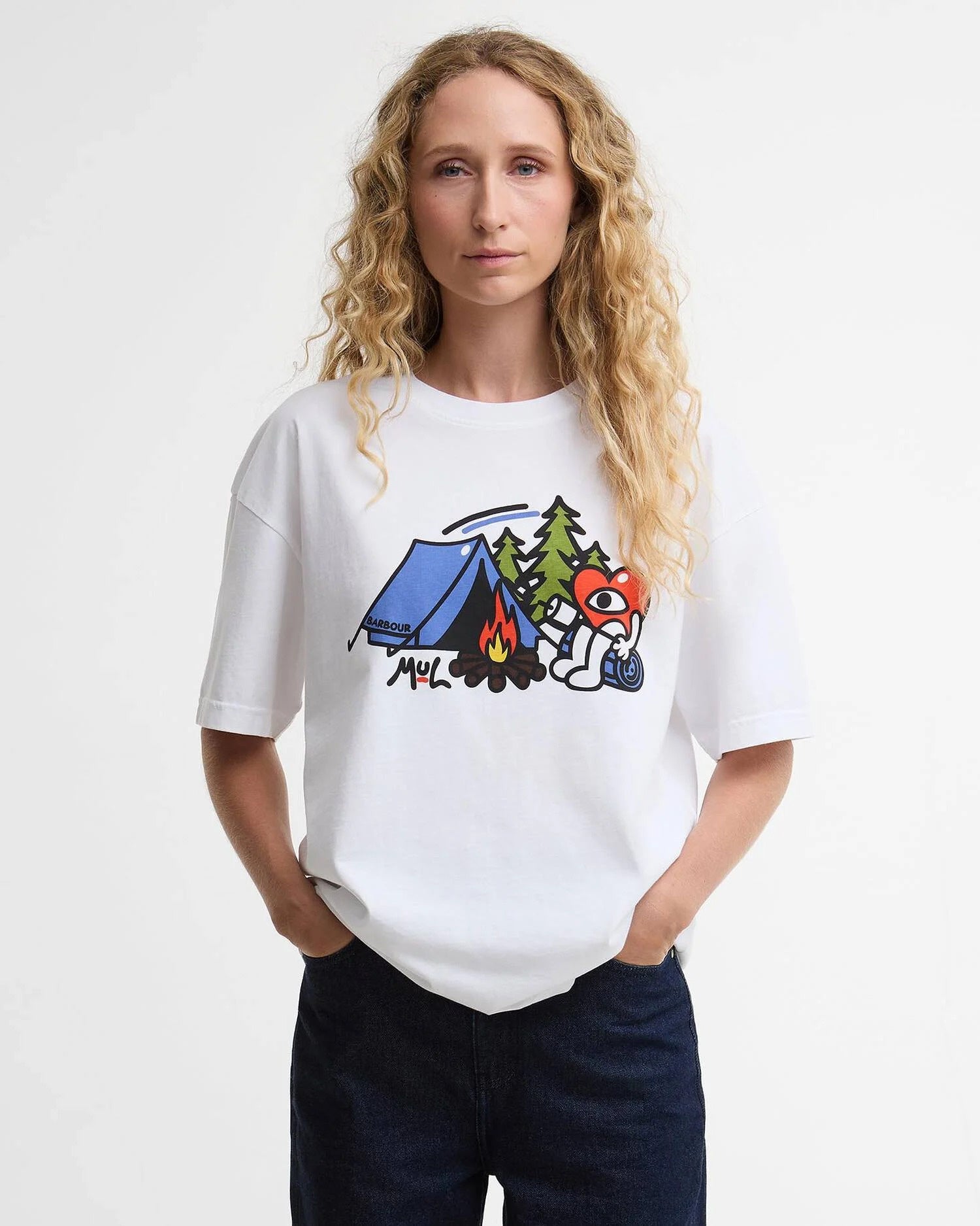 Barbour x Mul Grainger Oversized T-Shirt White