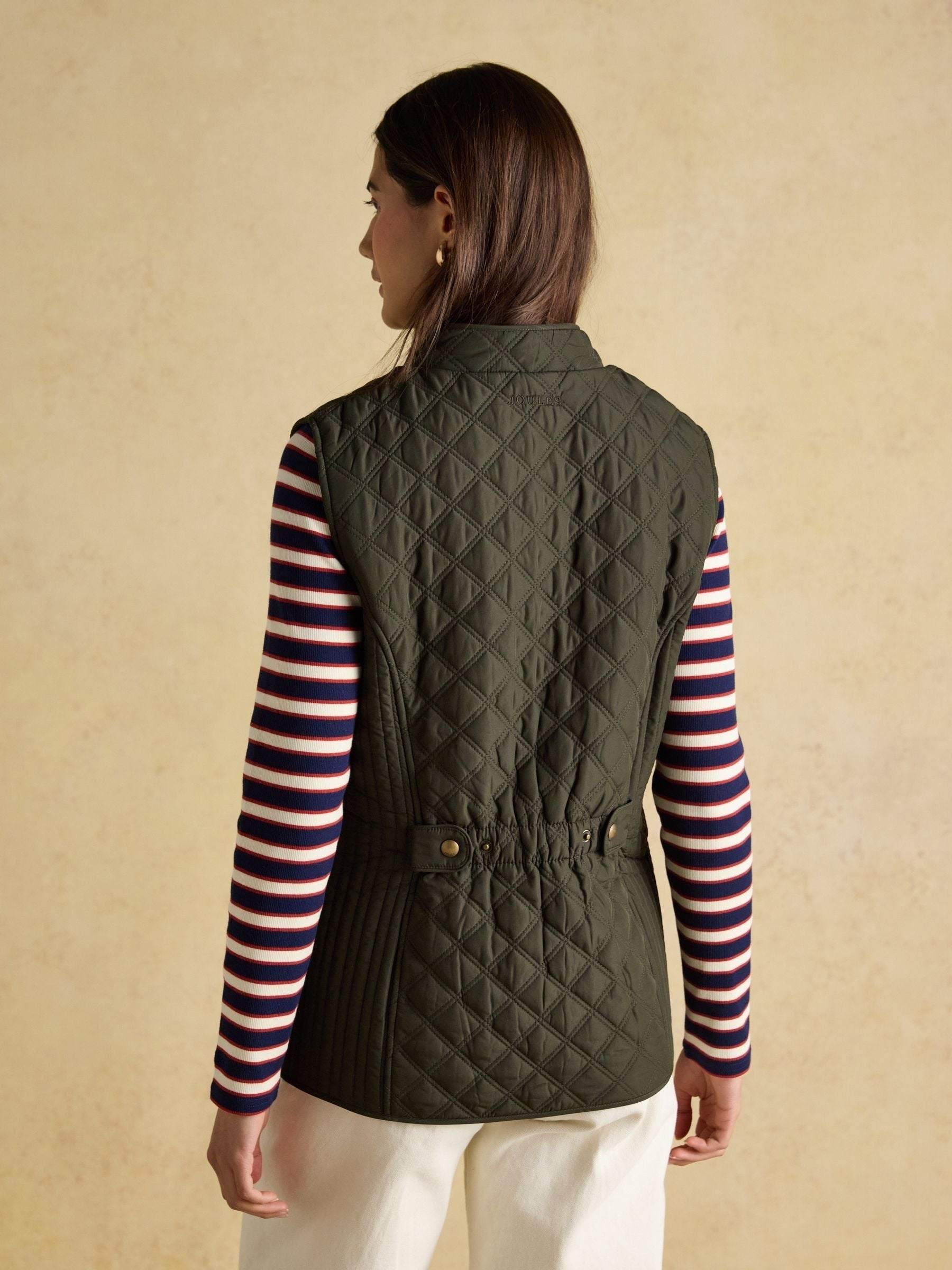 Minx Green Showerproof Diamond Quilted Gilet