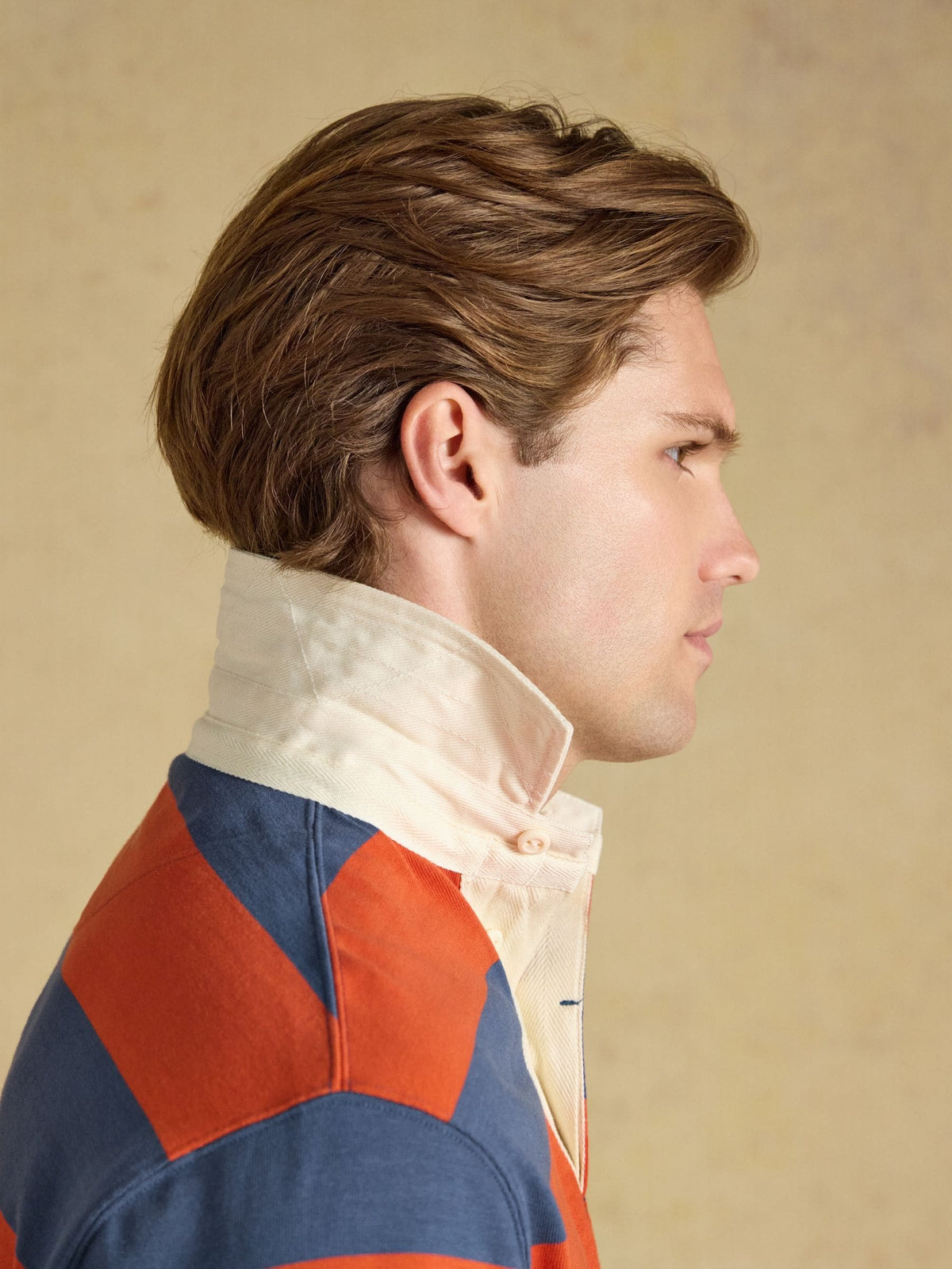 Rugby Club Blue & Orange Long Sleeve Striped Rugby Shirt