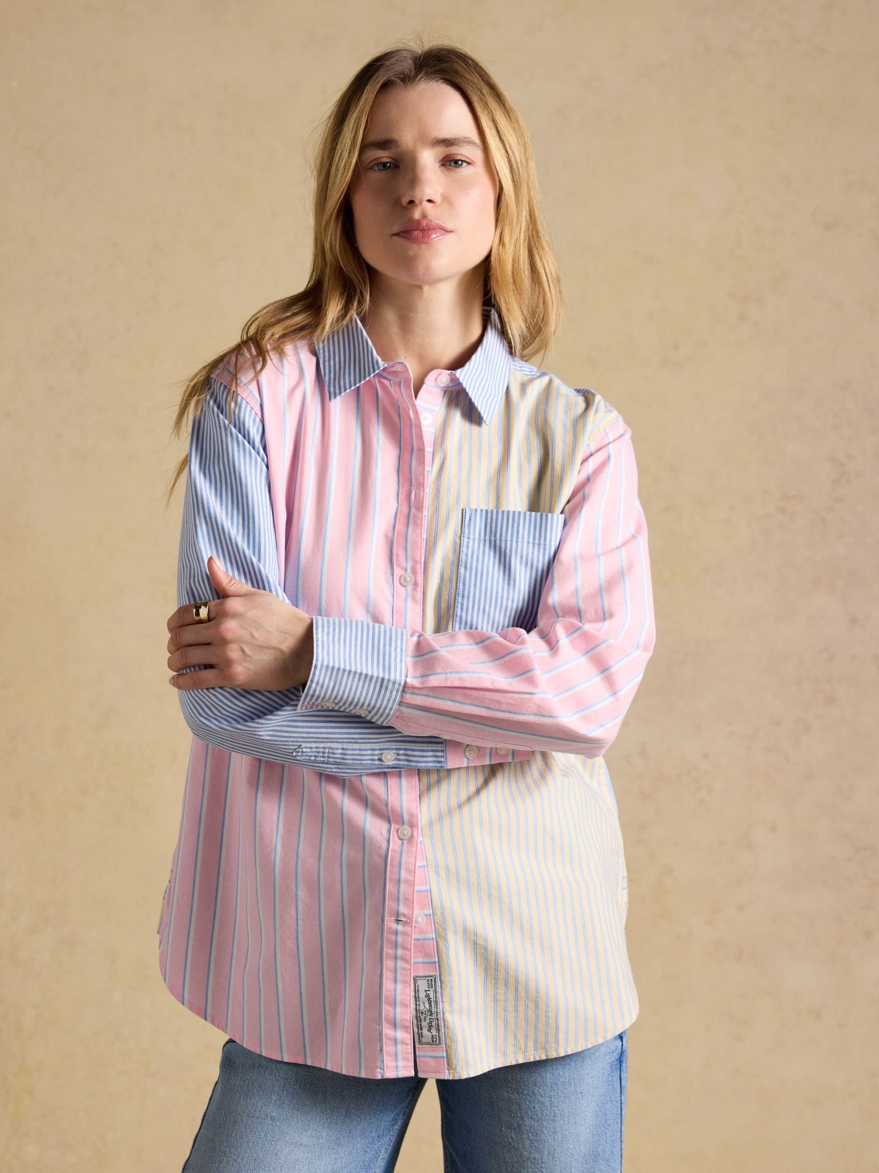 Hotchpotch Striped Boyfriend Fit Oxford Shirt