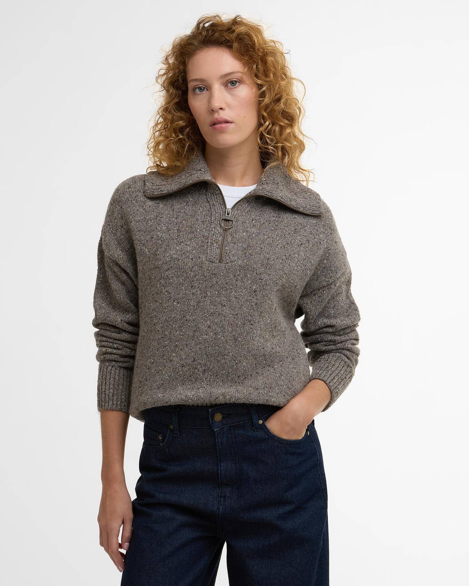 Lavensdale Half-Zip Jumper - Mink