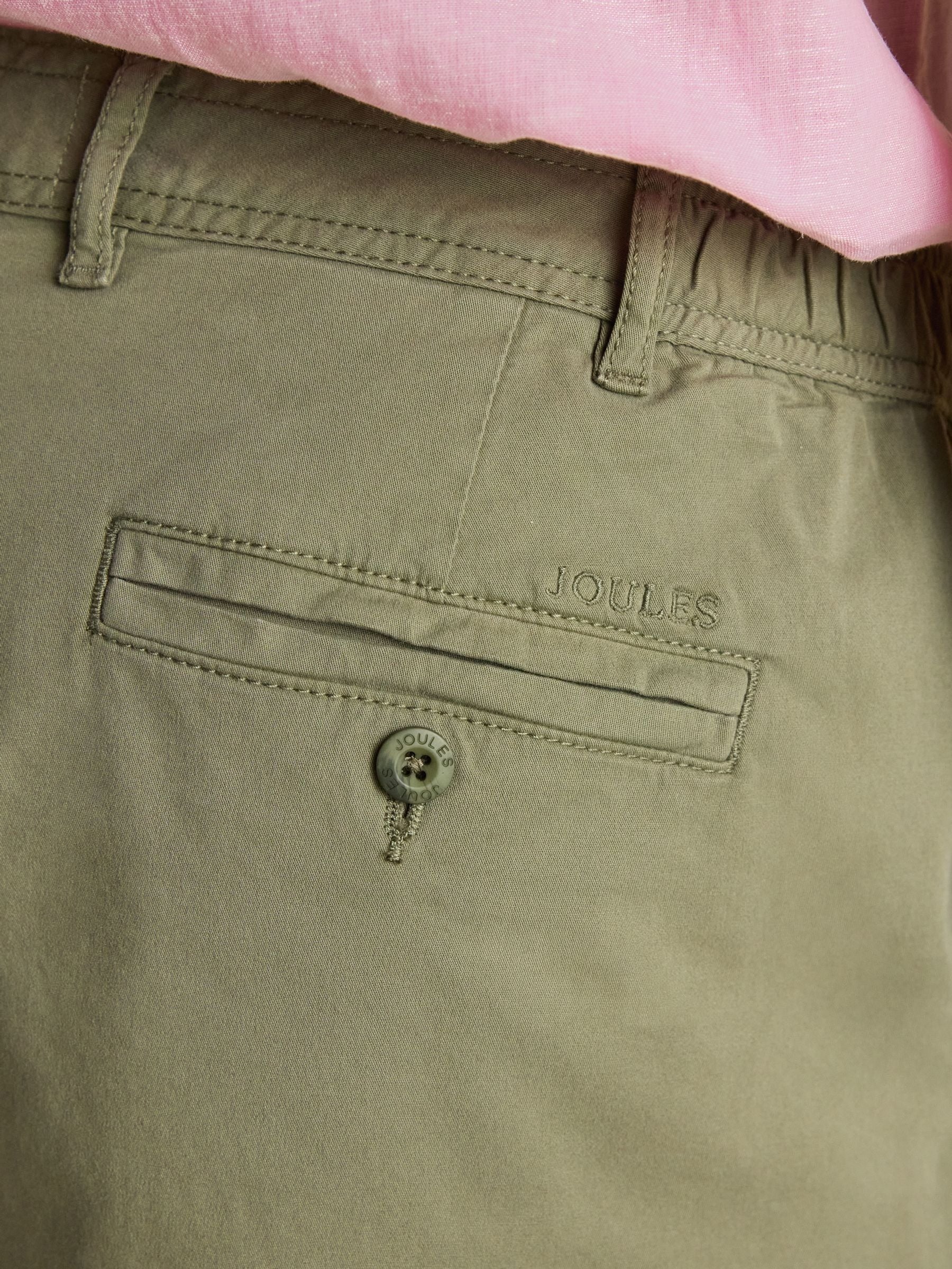 Norfolk Khaki Green Relaxed Fit Chino Trousers