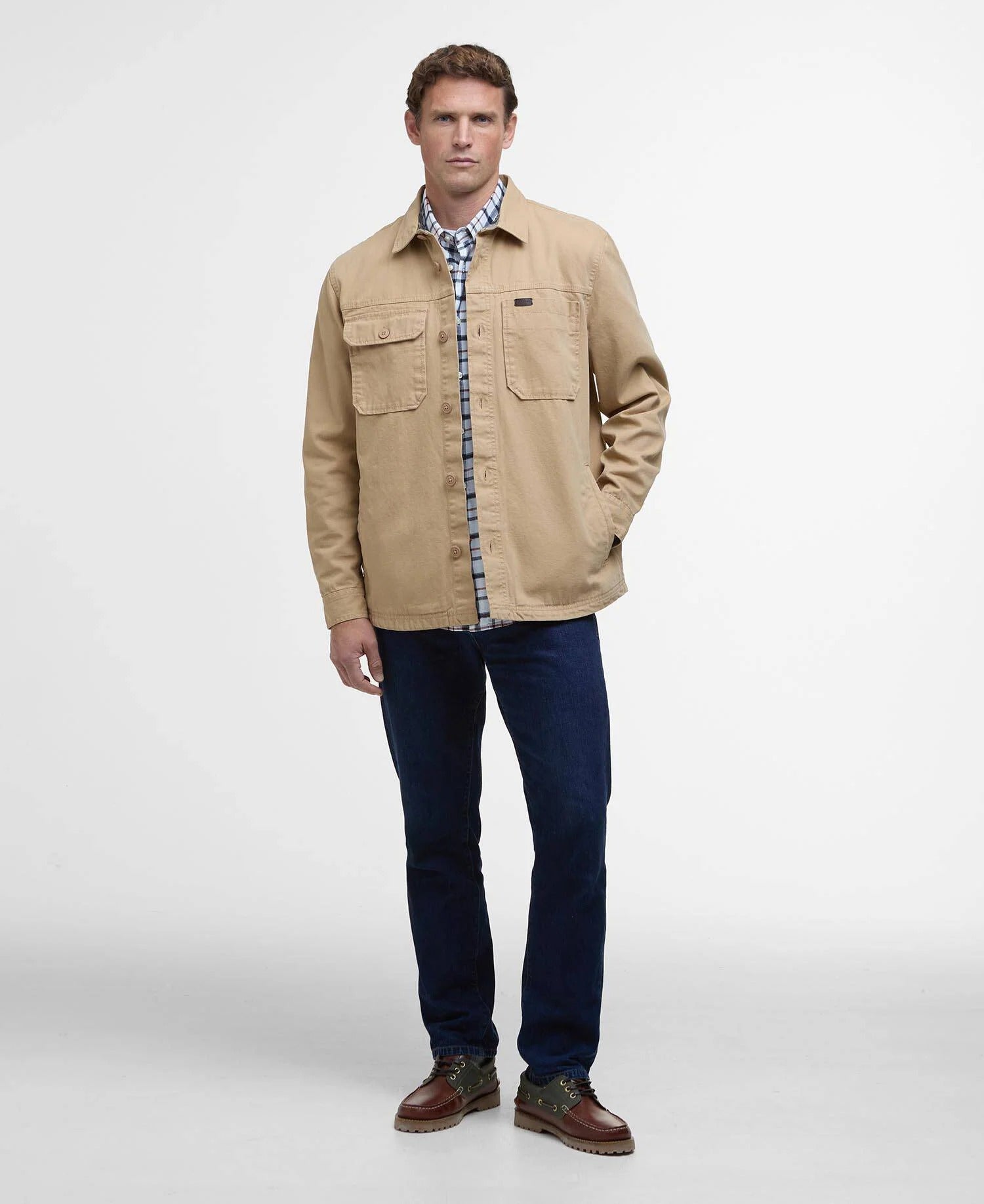 Lingfield Canvas Overshirt - Dark Stone