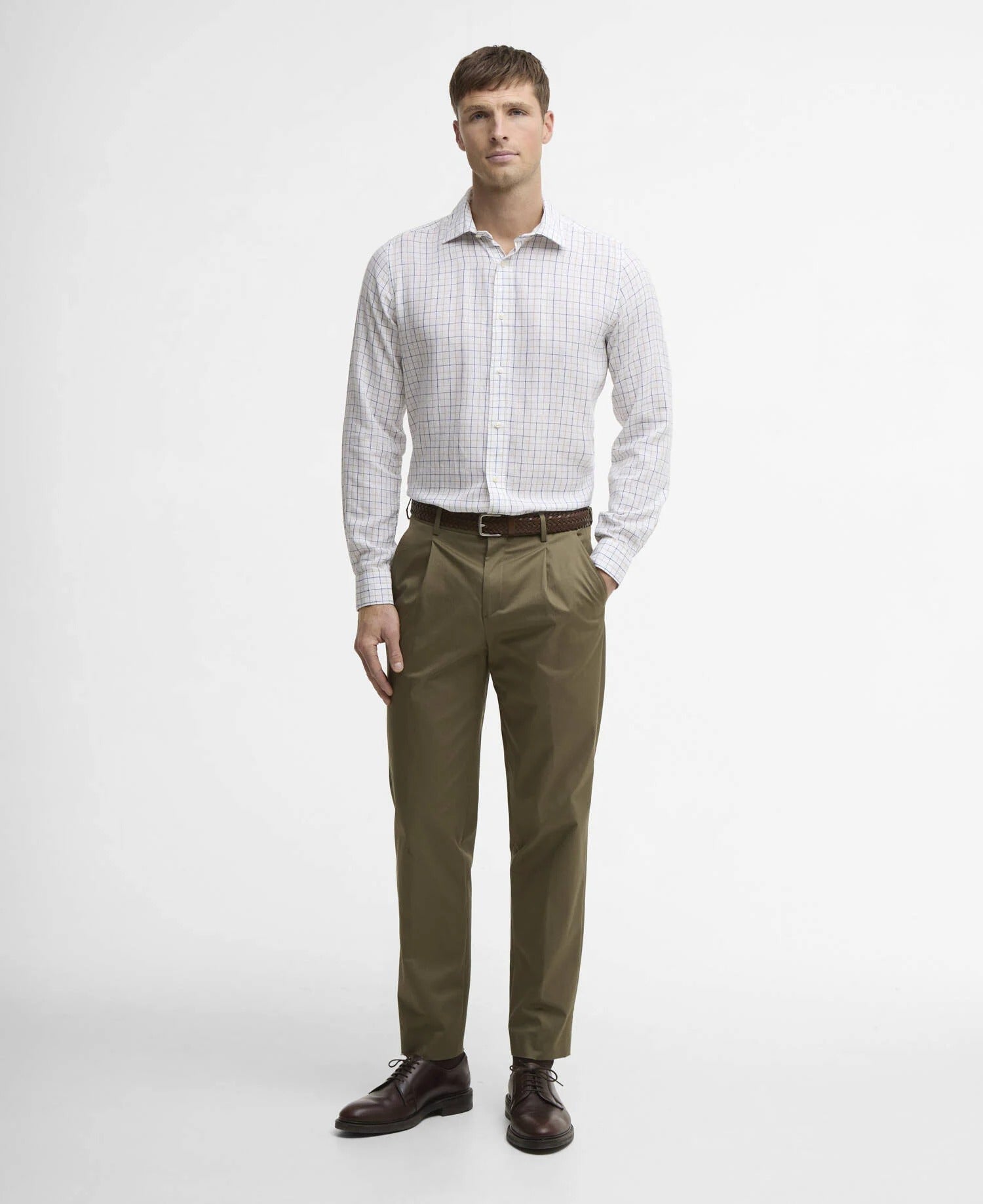 Belleview Tattersall Tailored Shirt - White