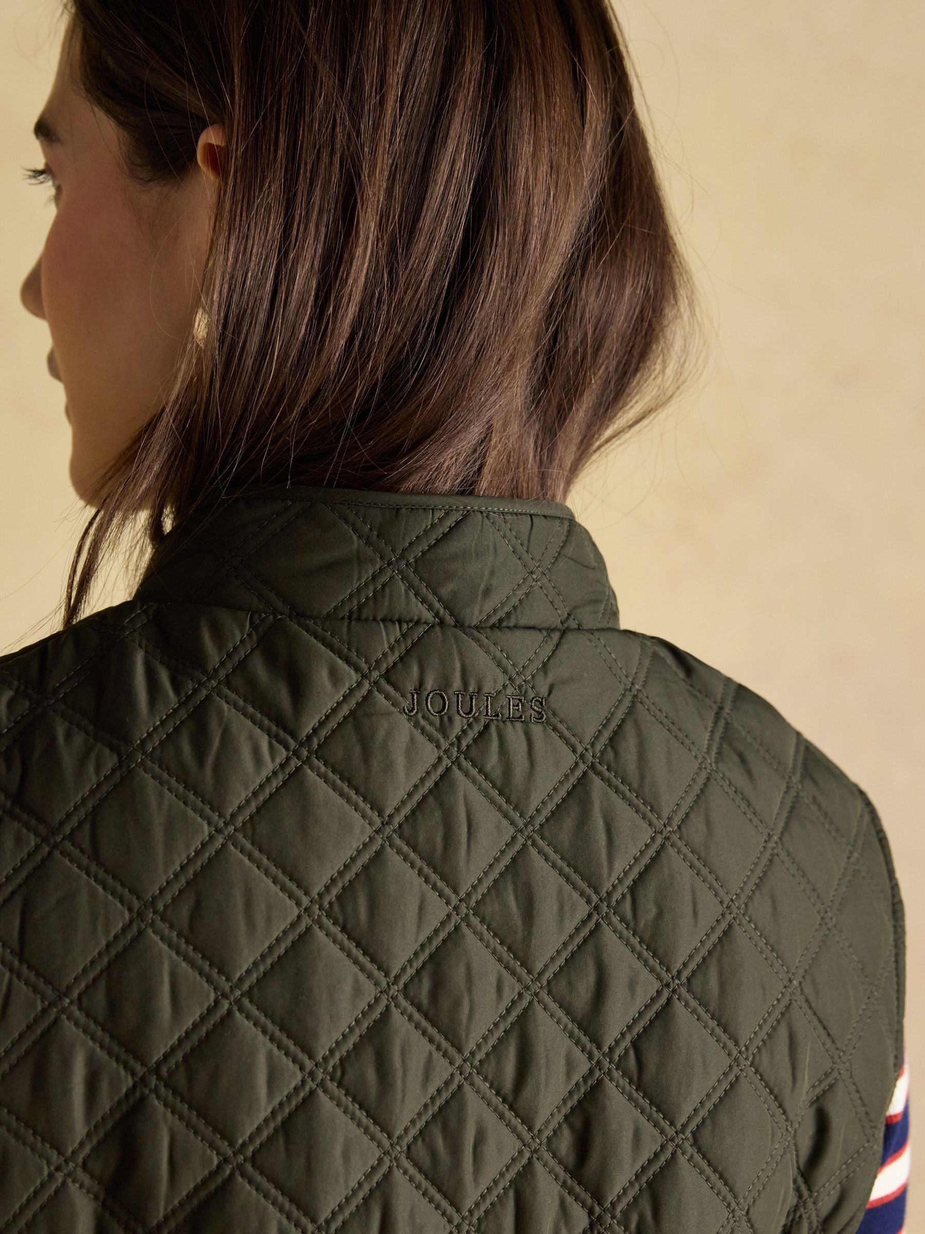Minx Green Showerproof Diamond Quilted Gilet