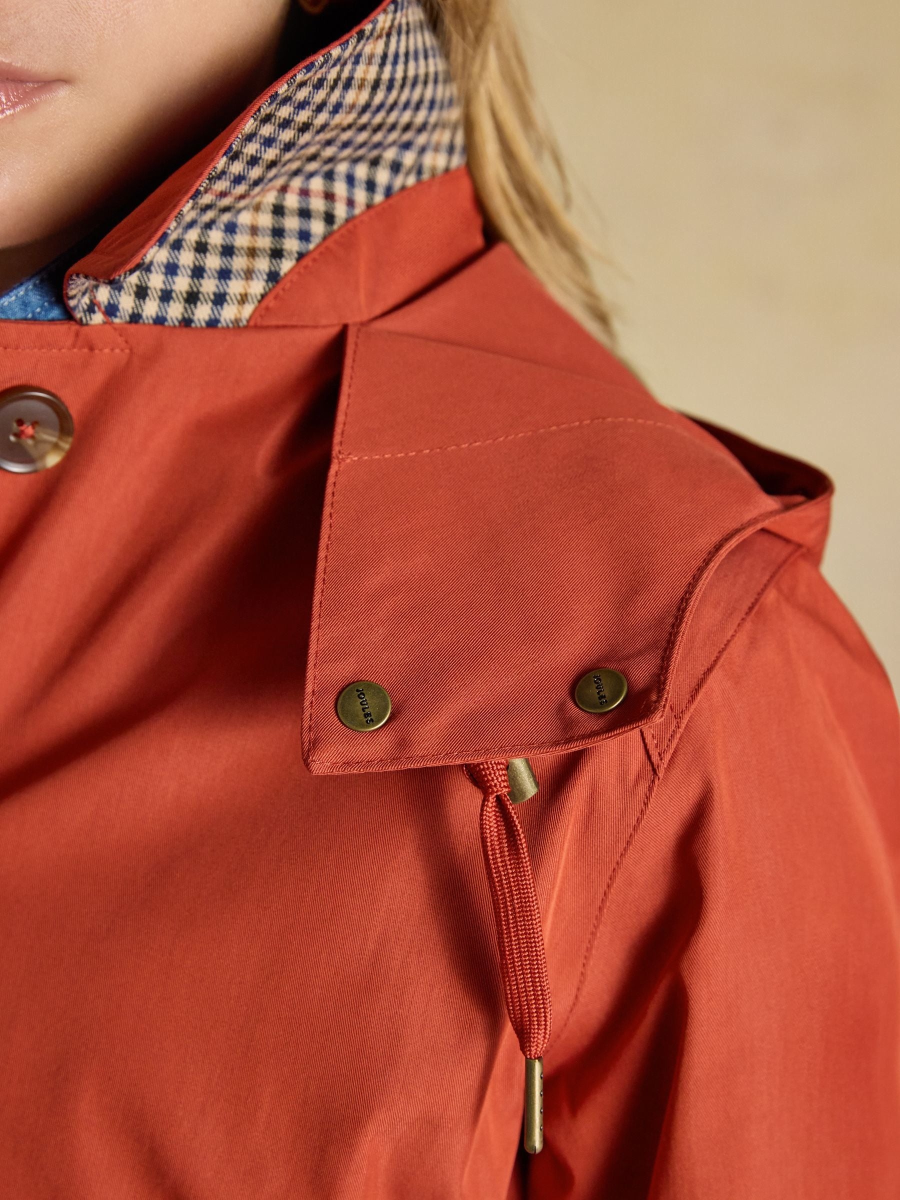 Rainmore Rust Red Waterproof Button Through Raincoat