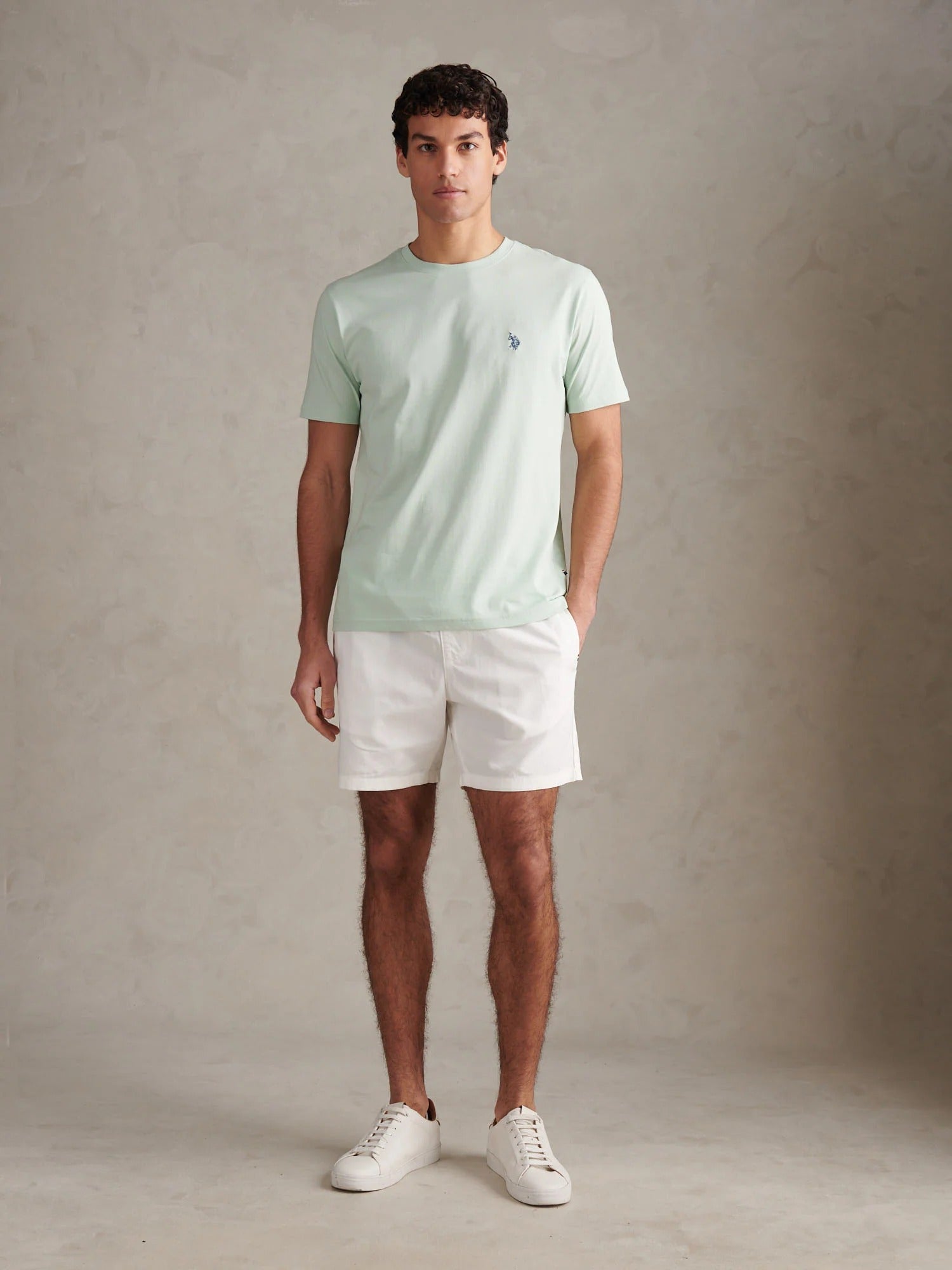 Mens Double Horsemen T-Shirt Aqua Foam