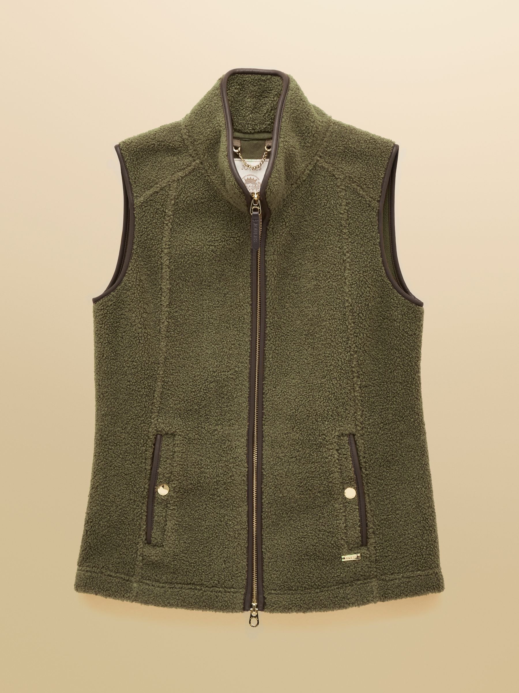 Borg Heritage Khaki Green Fleece Gilet