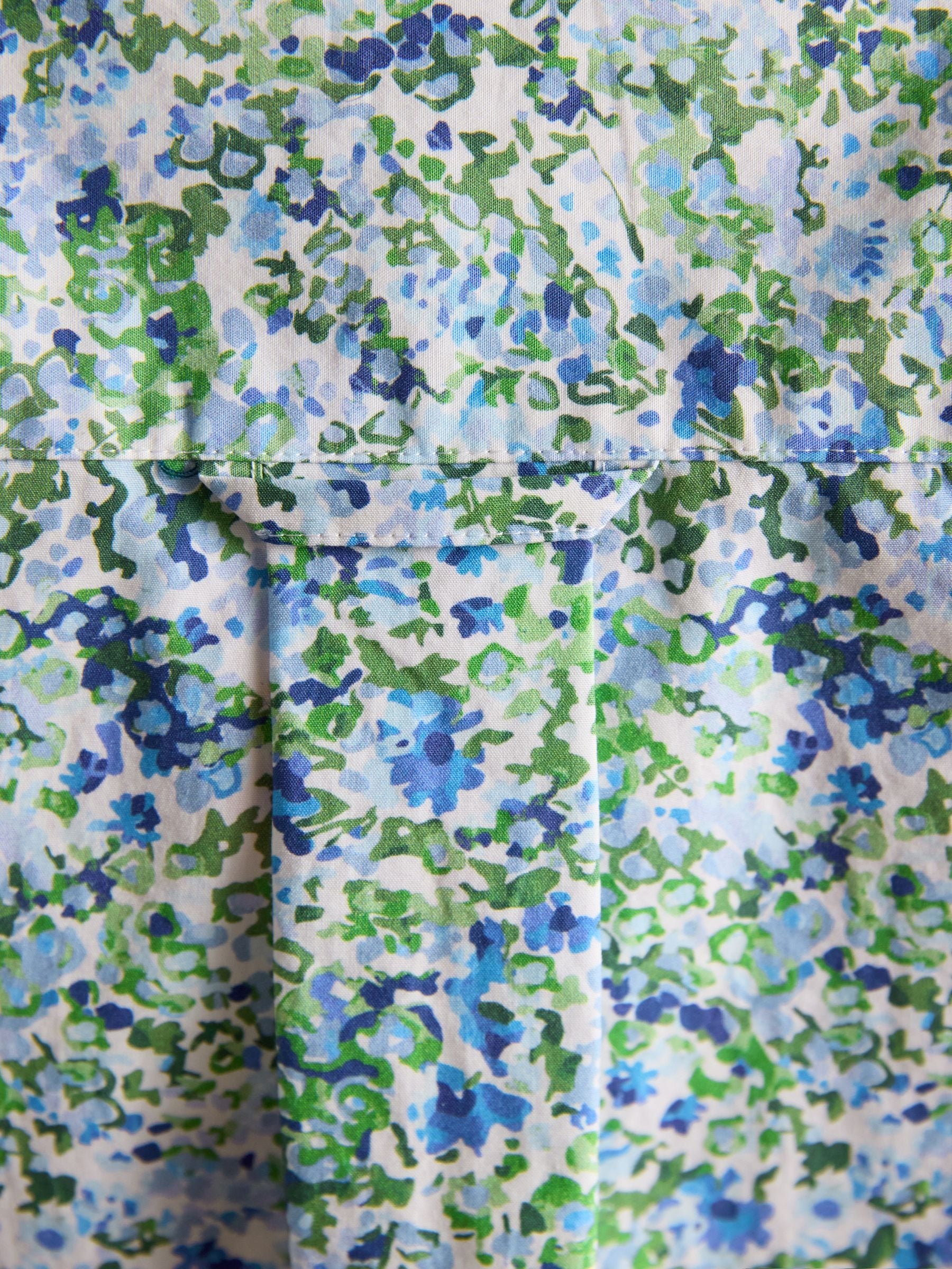 Green Ditsy Boyfriend Fit Poplin Shirt