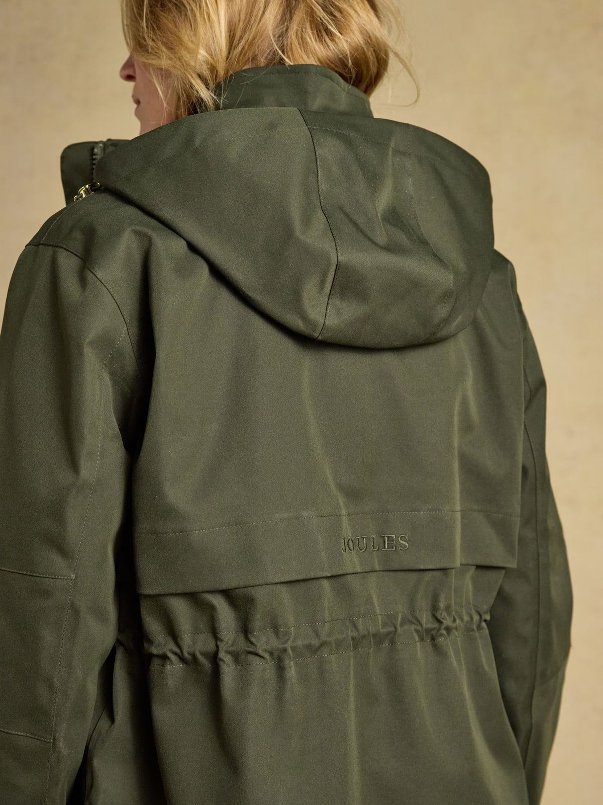 Stormwell Khaki Green Waterproof Longline Raincoat with Hood