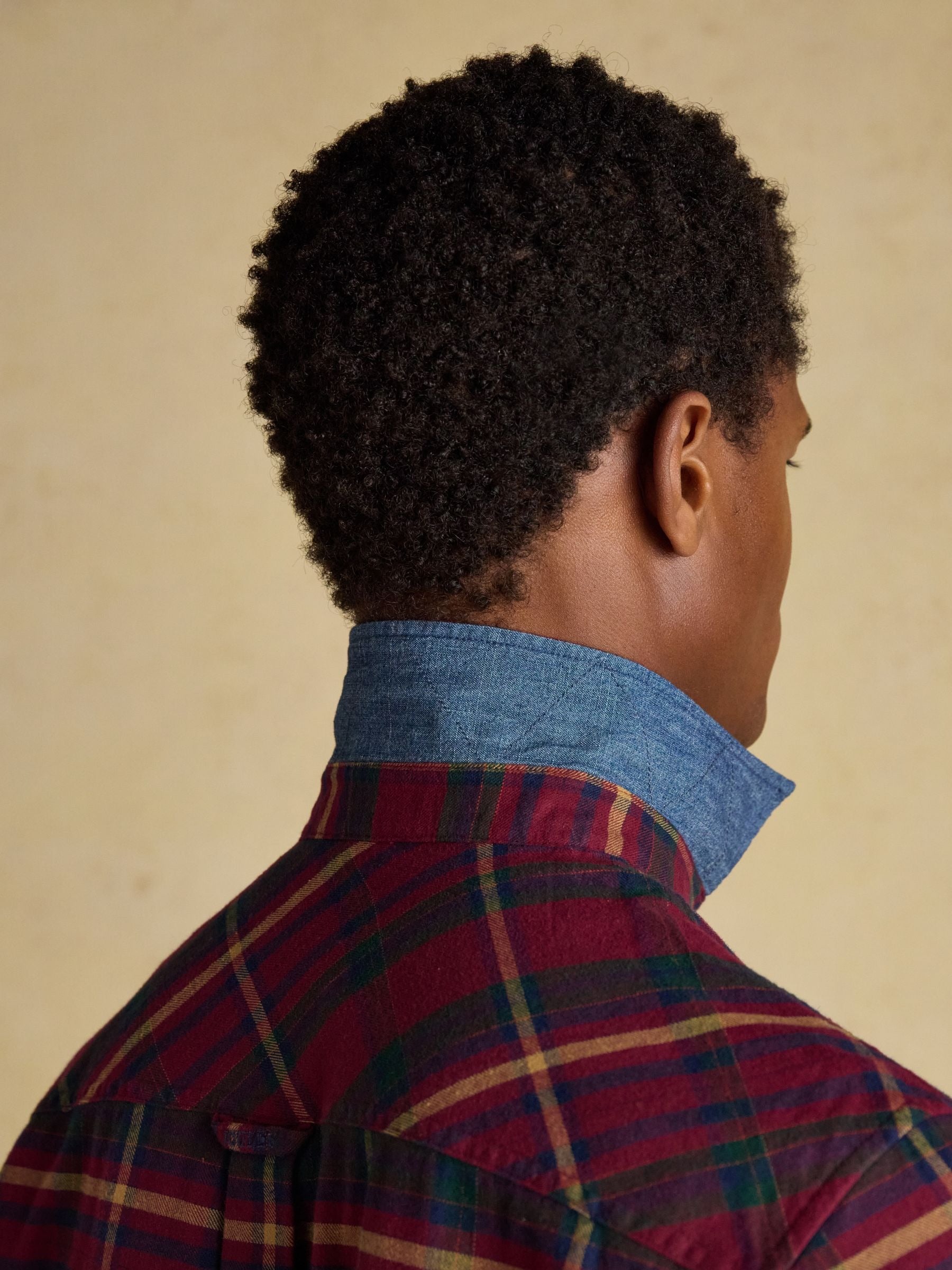 Brushed Flannel Burgundy Red Check Cotton Shirt