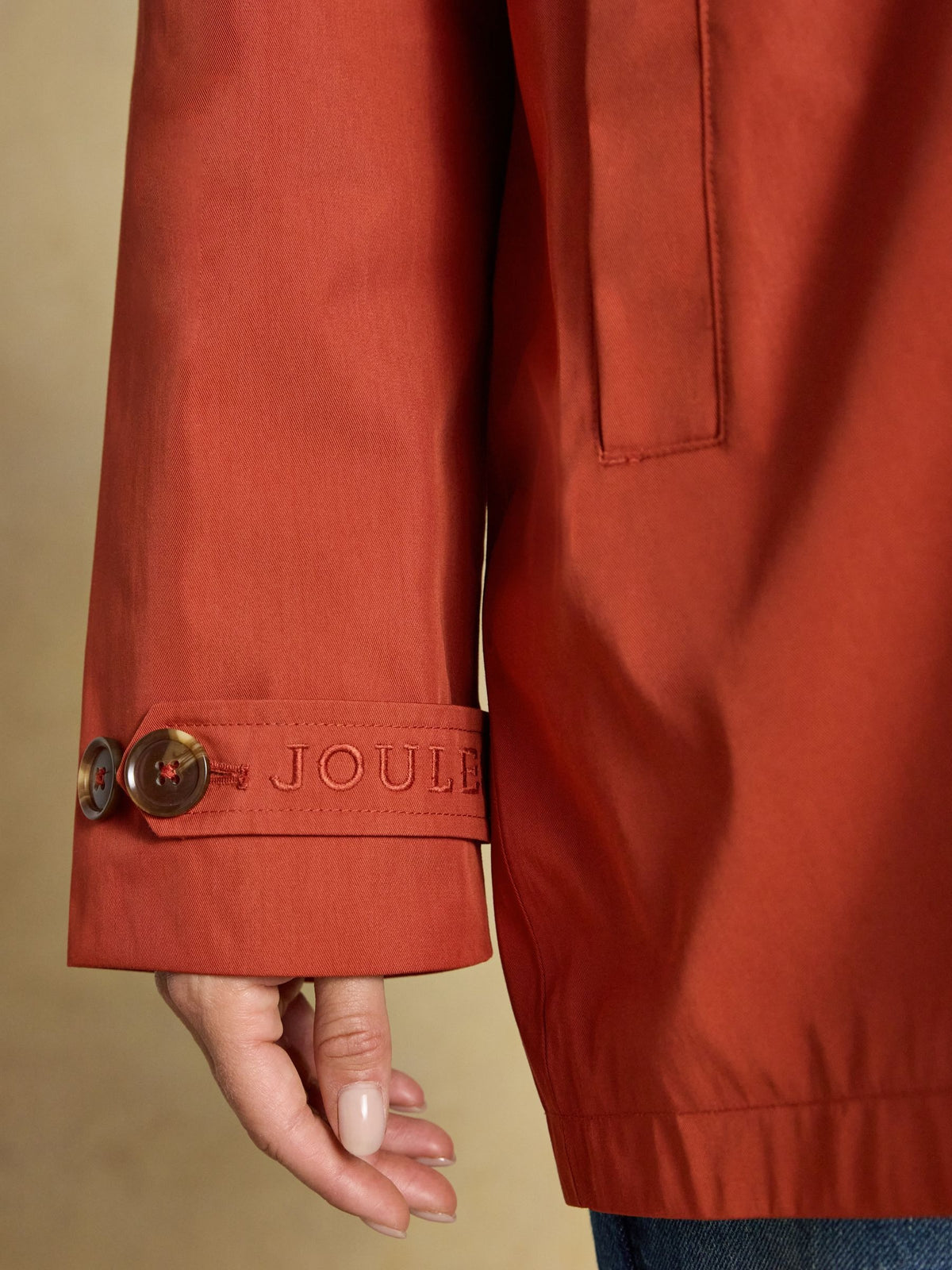 Rainmore Rust Red Waterproof Button Through Raincoat