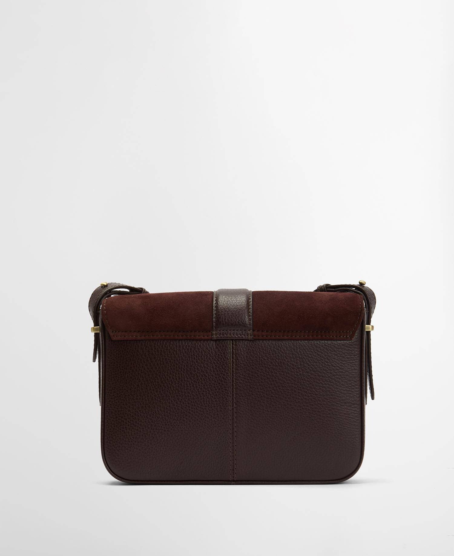 Rosa Suede & Leather Crossbody Bag - Dark Brown