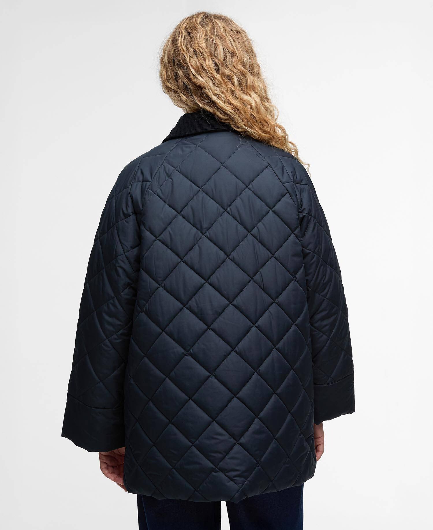 Aldburgh Quilted Jacket - Navy/Dress Tartan