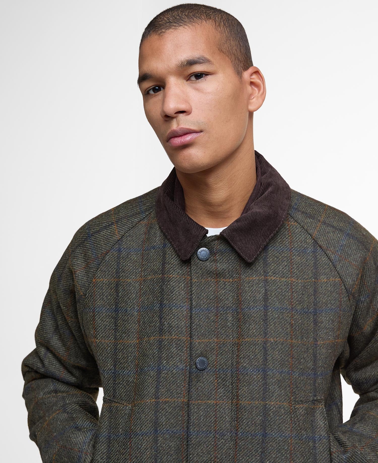 Bedale Check Wool Jacket - Brown