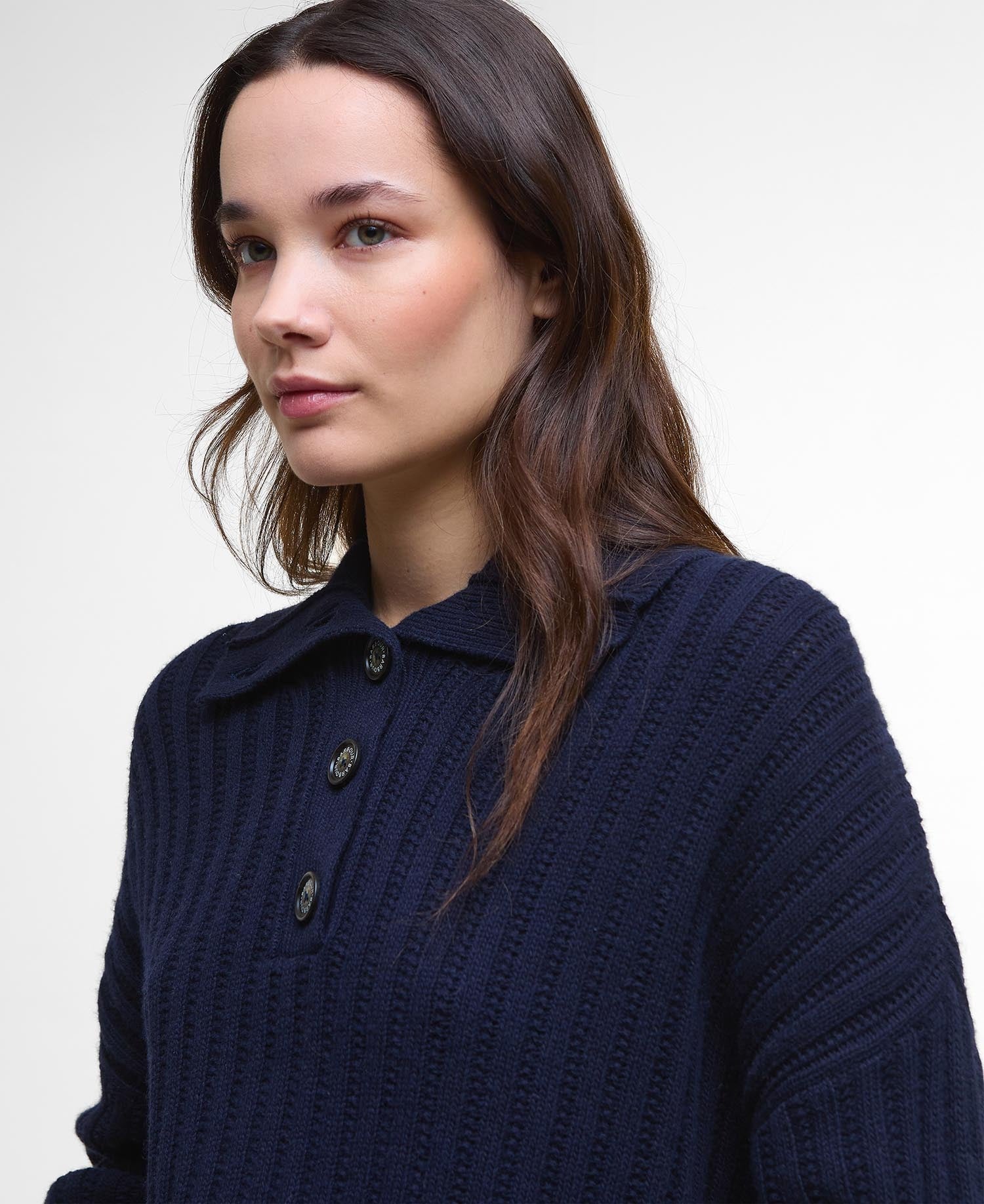 Norham Collared Jumper - Navy