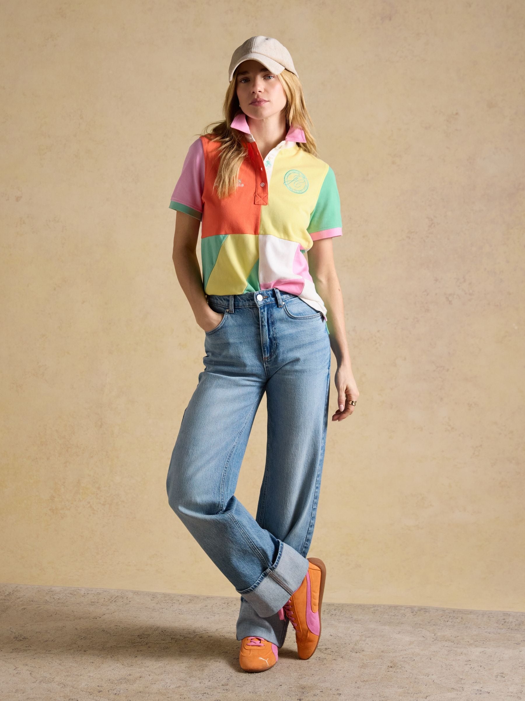 Beaufort Harlequin Embroidered Short Sleeve Polo Shirt