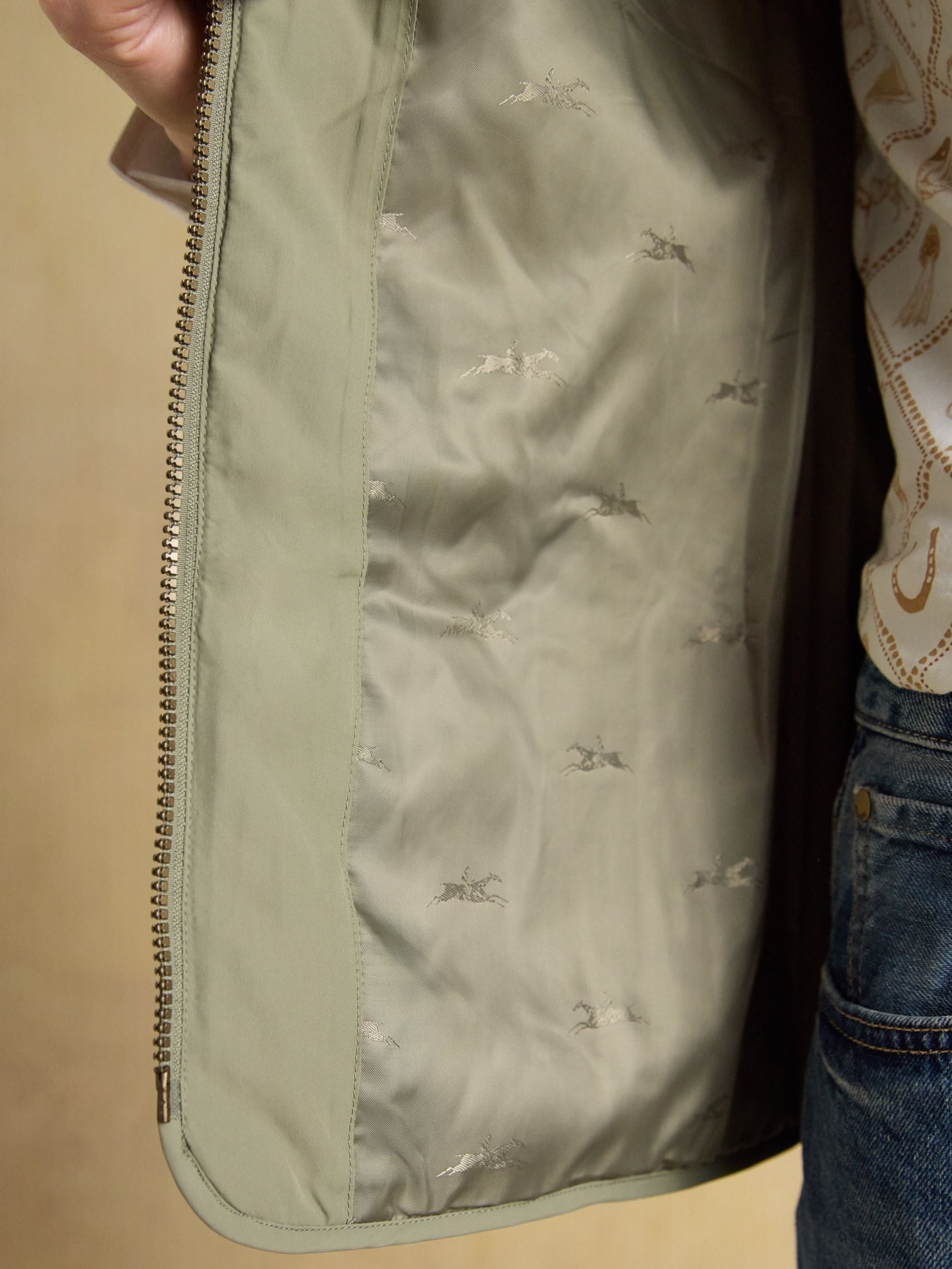 Minx Sage Green Showerproof Diamond Quilted Gilet
