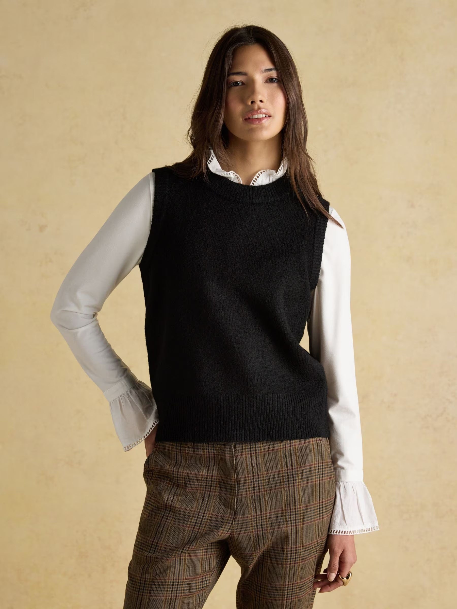 Holly Black Knitted Vest