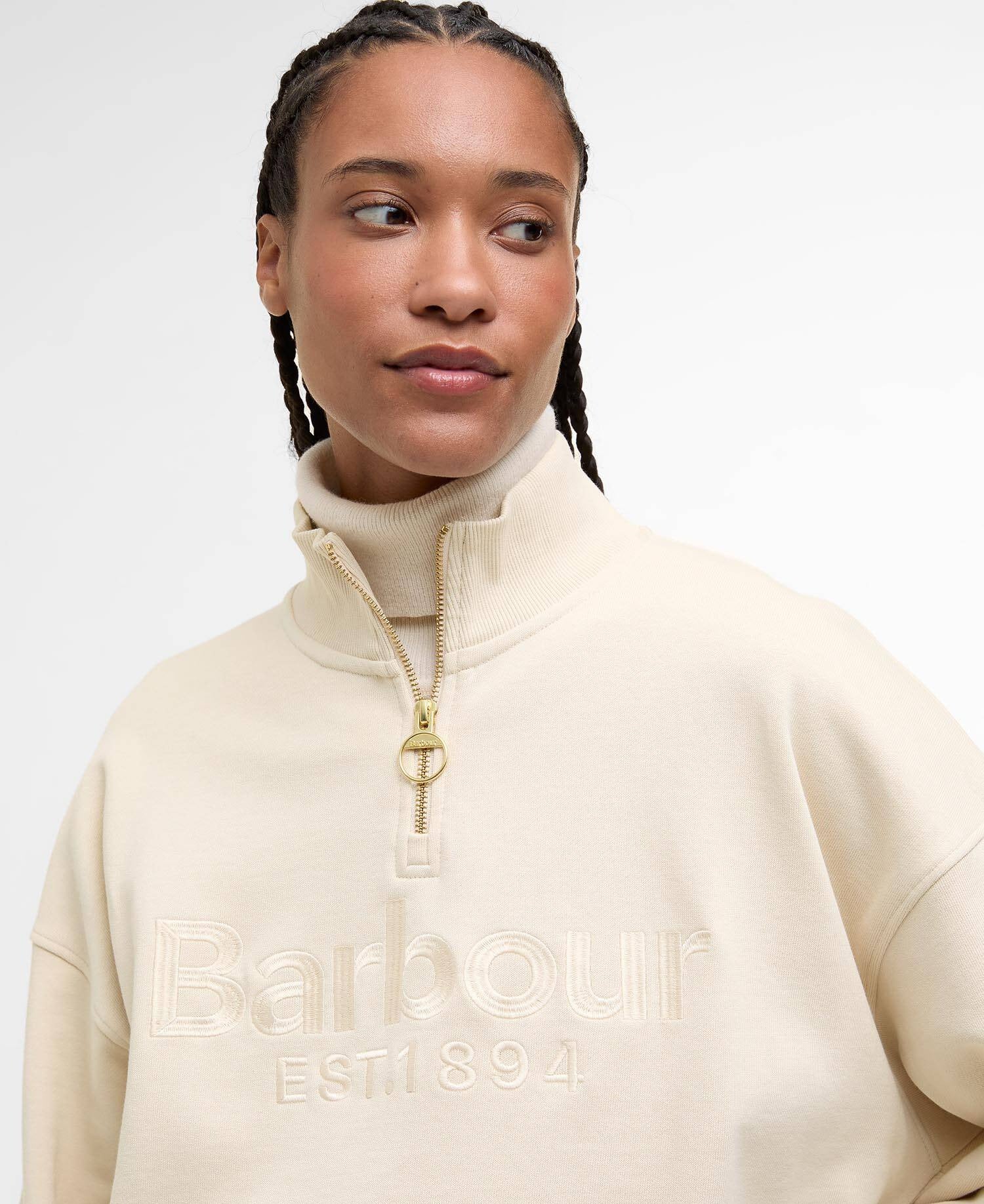Sara Half Zip Sweatshirt - Oat
