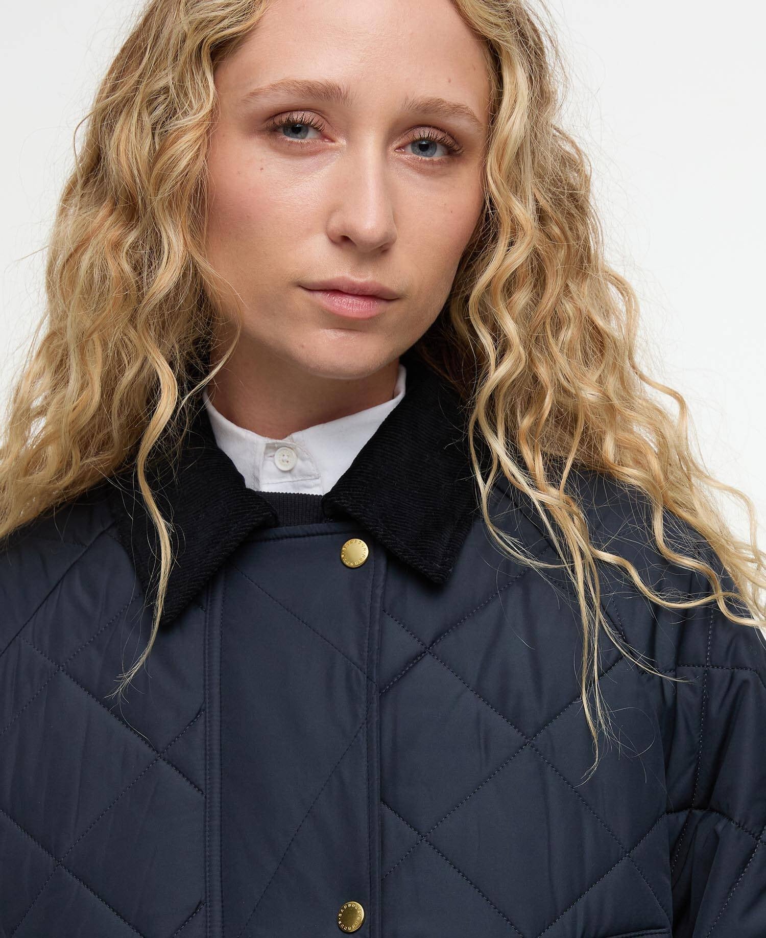 Aldburgh Quilted Jacket - Navy/Dress Tartan
