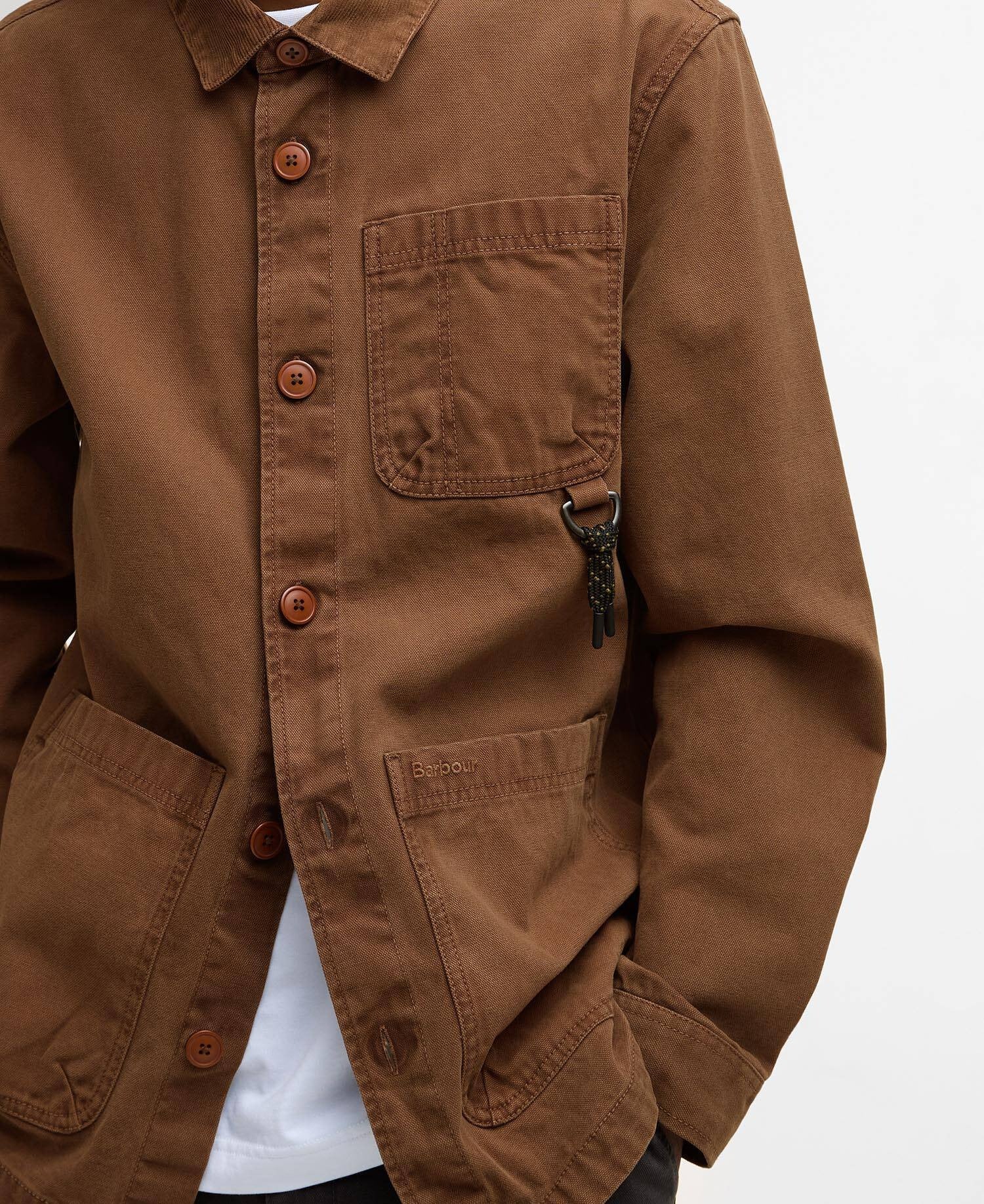Bowland Garment Dyed Overshirt - Umber
