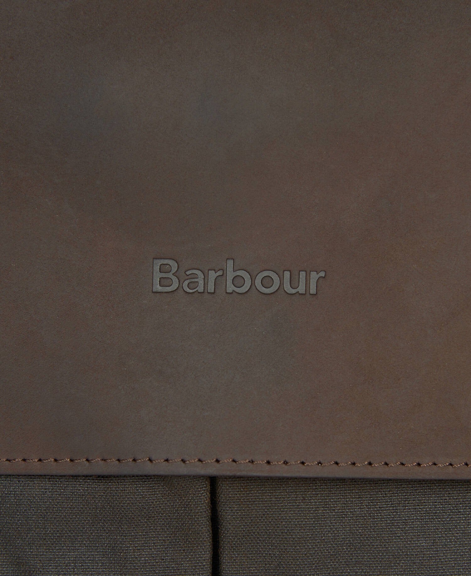 Waxed Leather Briefcase - Olive