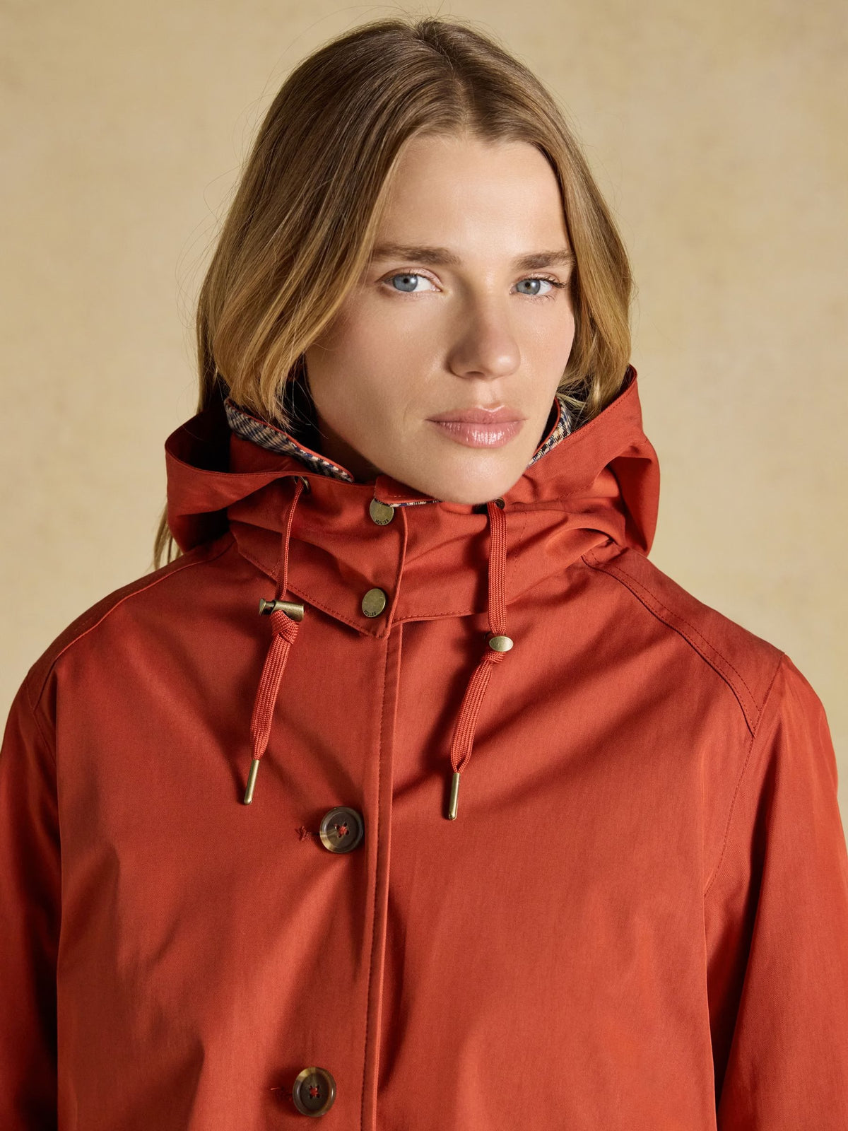 Rainmore Rust Red Waterproof Button Through Raincoat