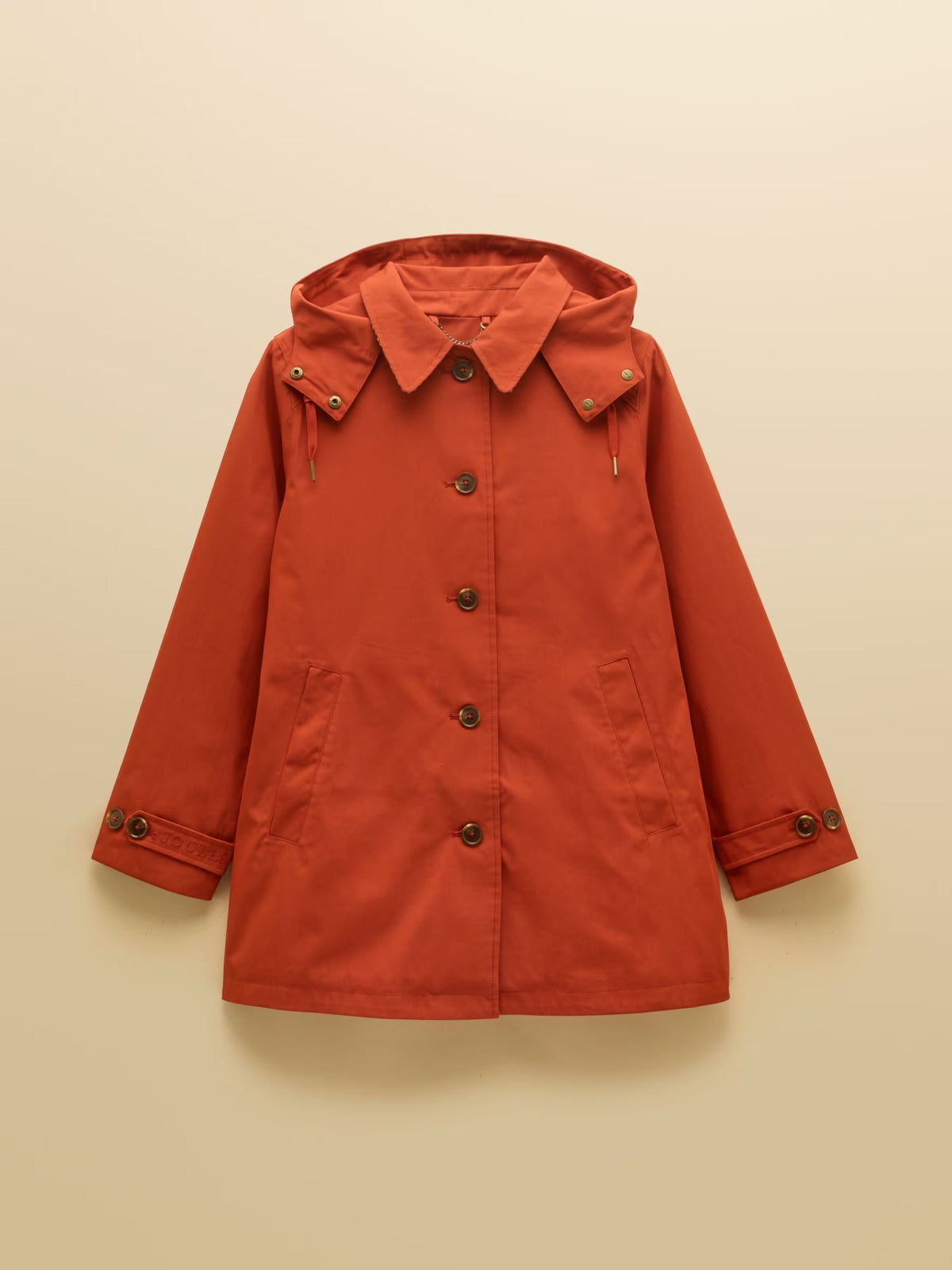 Rainmore Rust Red Waterproof Button Through Raincoat