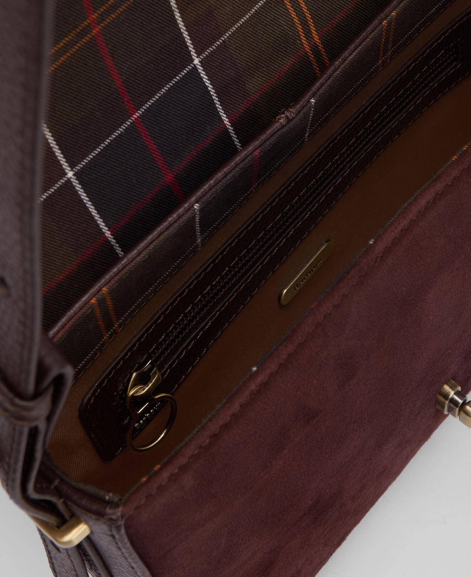 Rosa Suede & Leather Crossbody Bag - Dark Brown