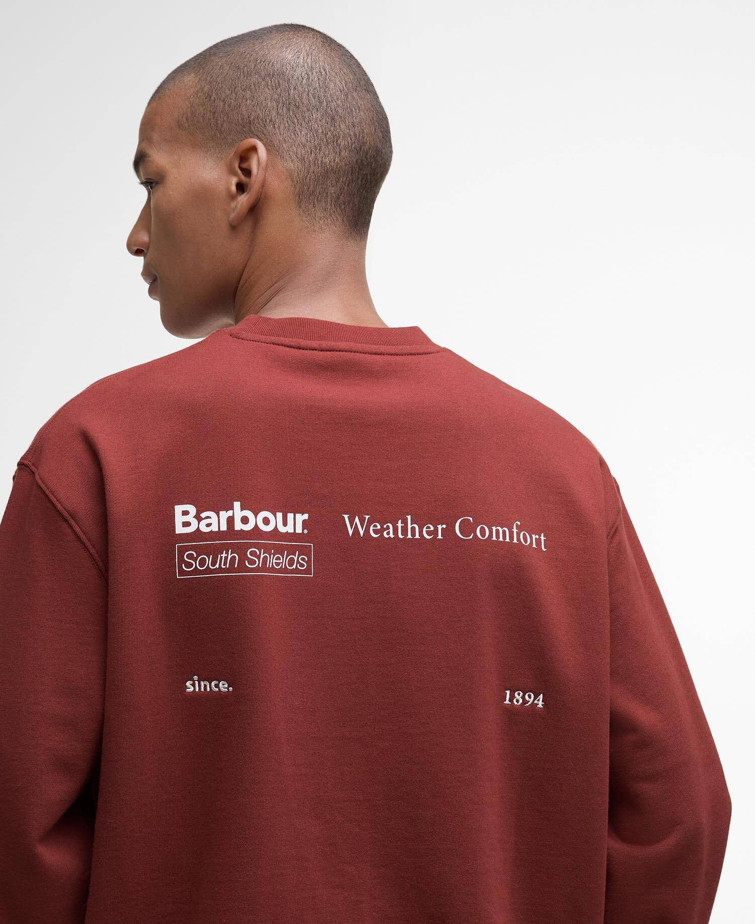 Firbank Relaxed Crew Neck Sweatshirt - Fired Brick