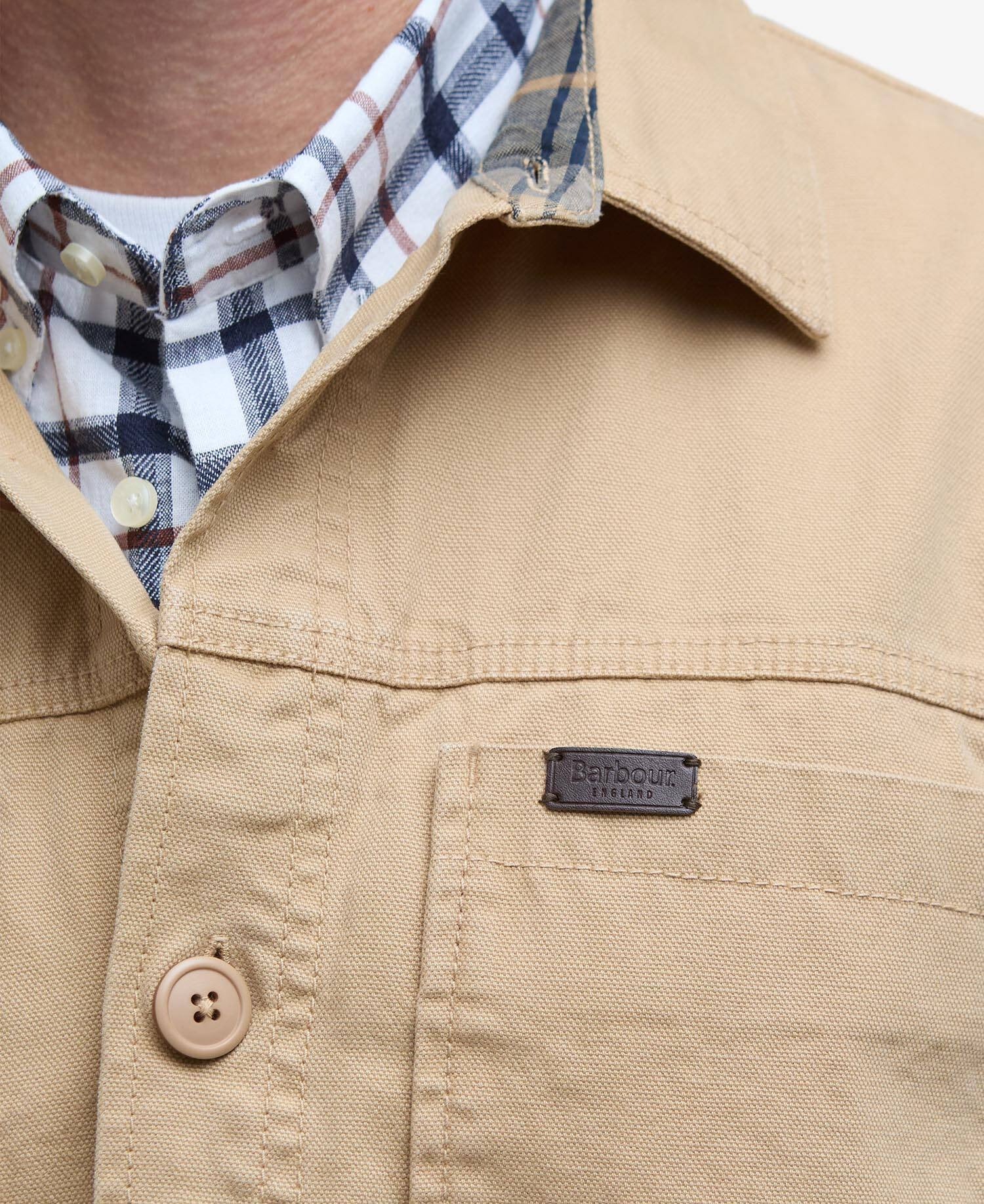 Lingfield Canvas Overshirt - Dark Stone