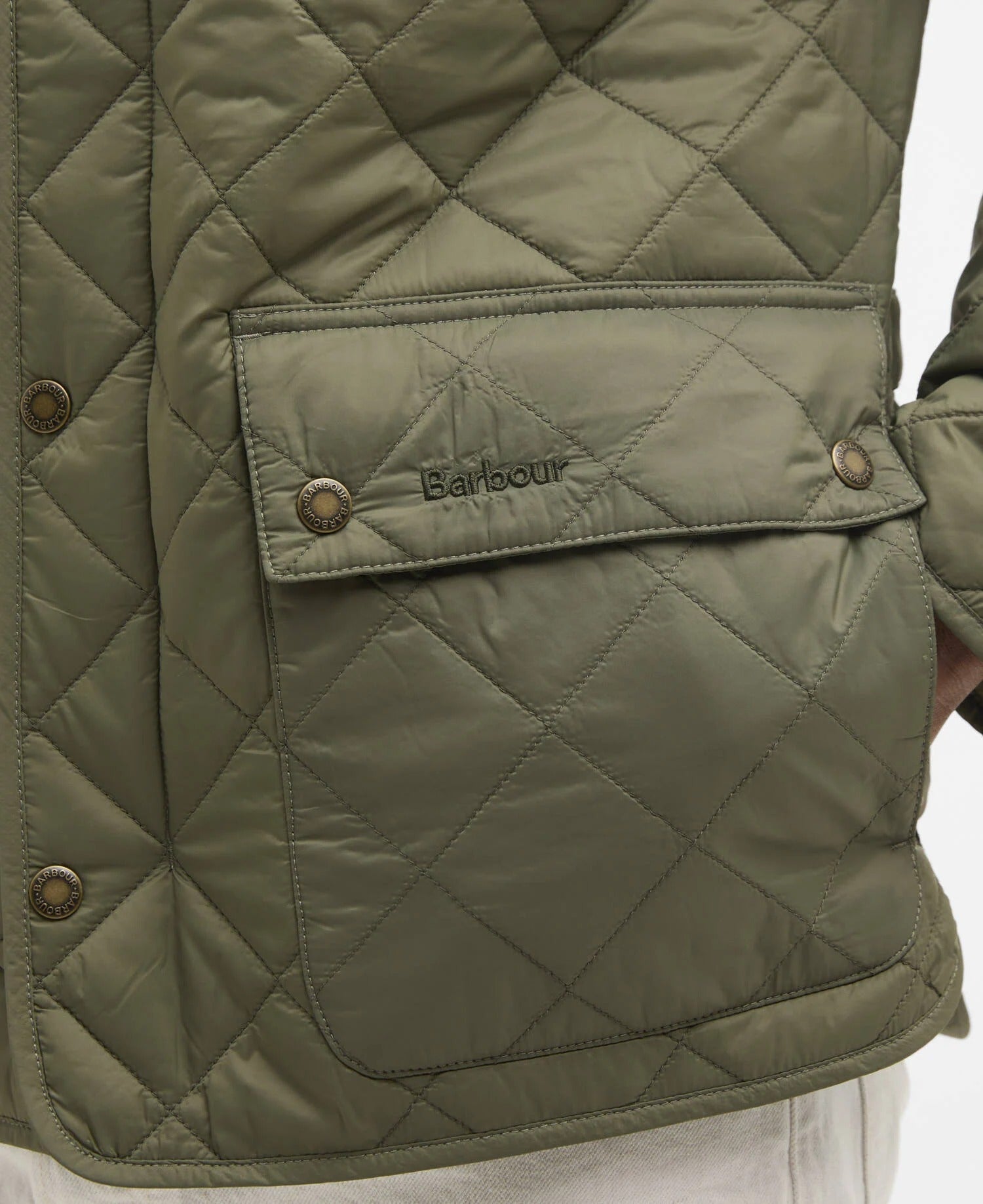 City Bedale Quilted Jacket - Dusty Olive