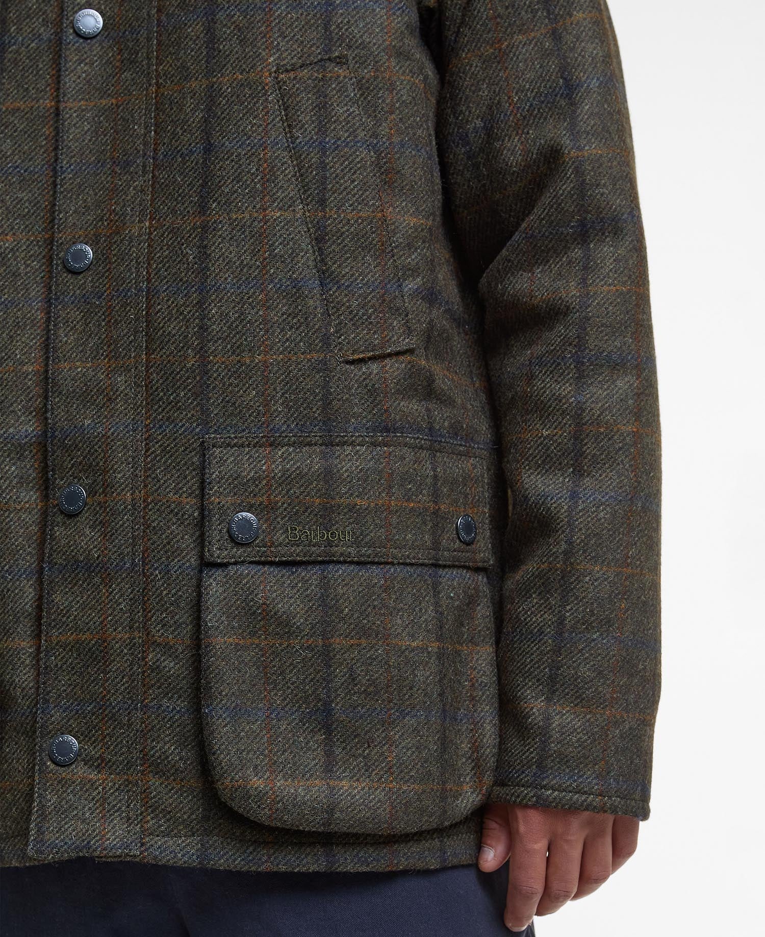 Bedale Check Wool Jacket - Brown
