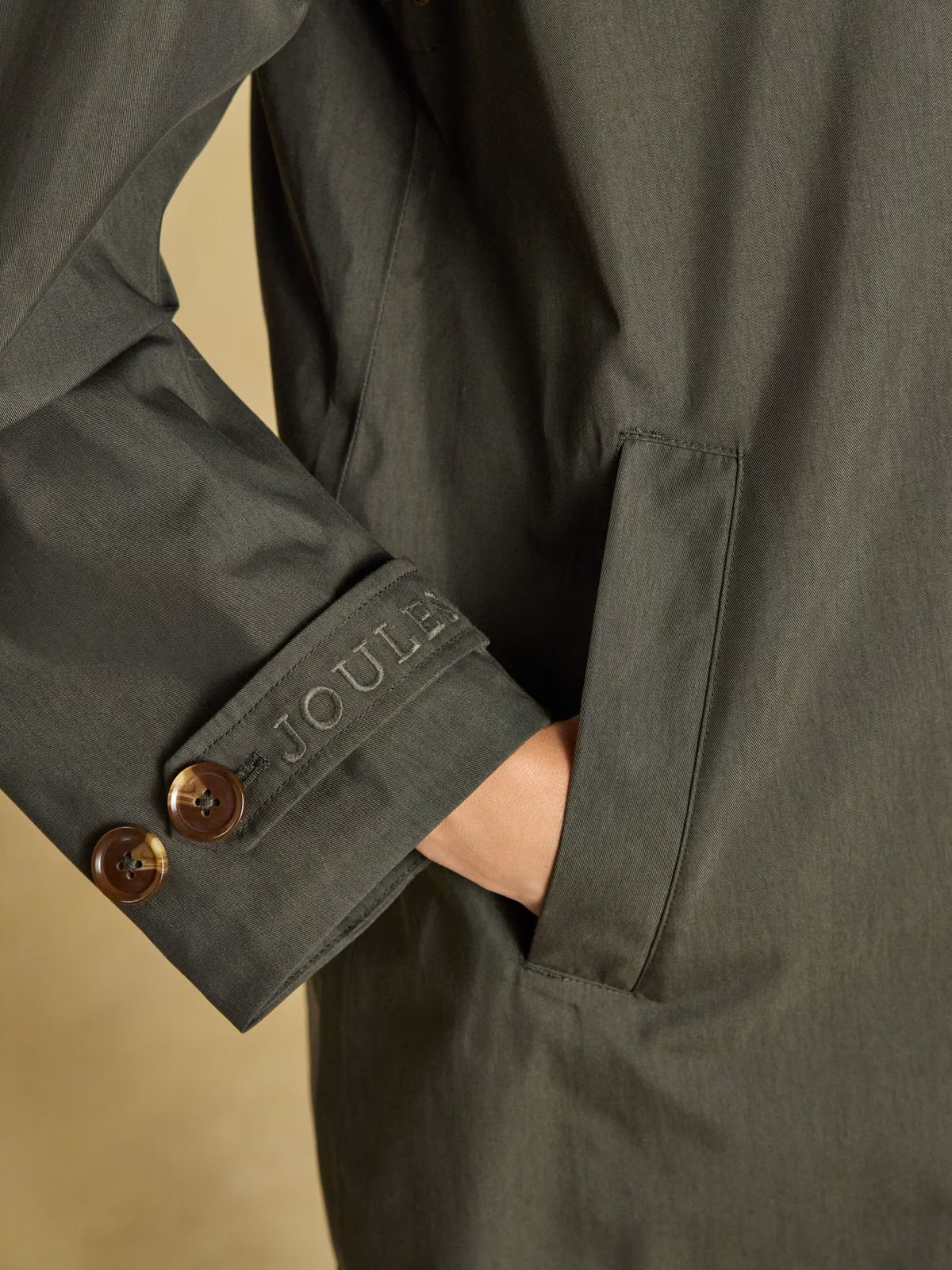 Rainmore Khaki Green Waterproof Button Through Raincoat