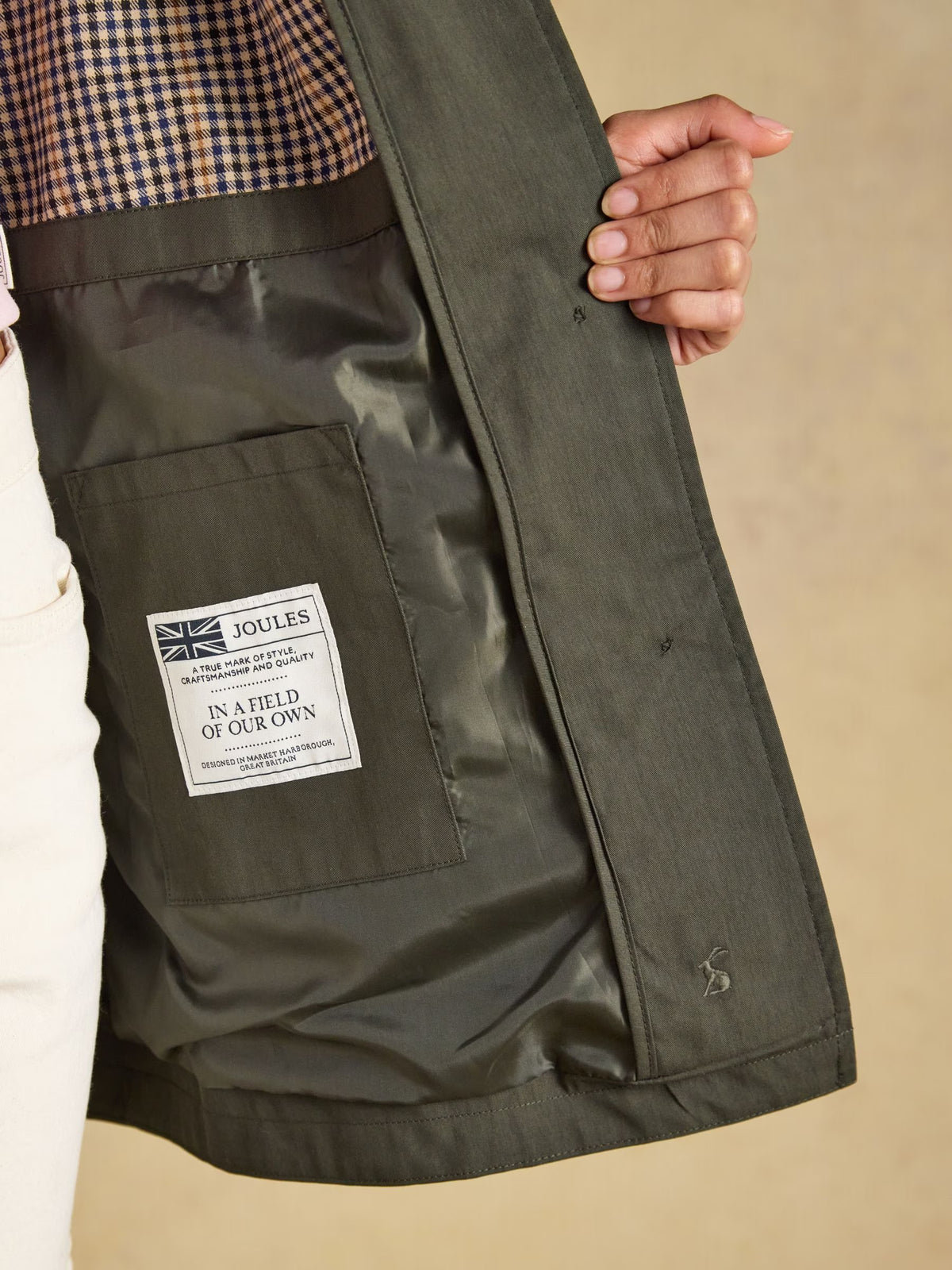 Rainmore Khaki Green Waterproof Button Through Raincoat