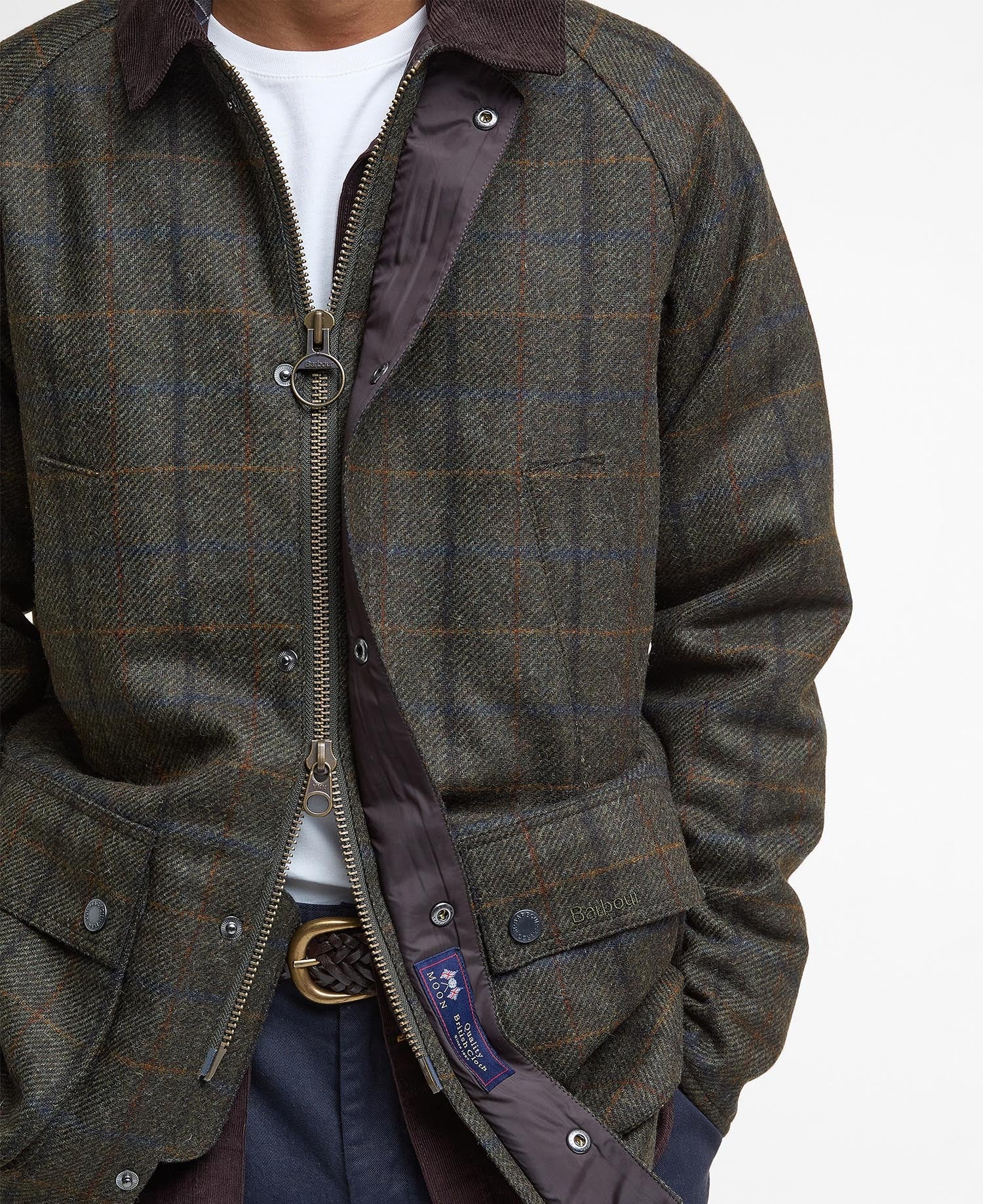 Bedale Check Wool Jacket - Brown