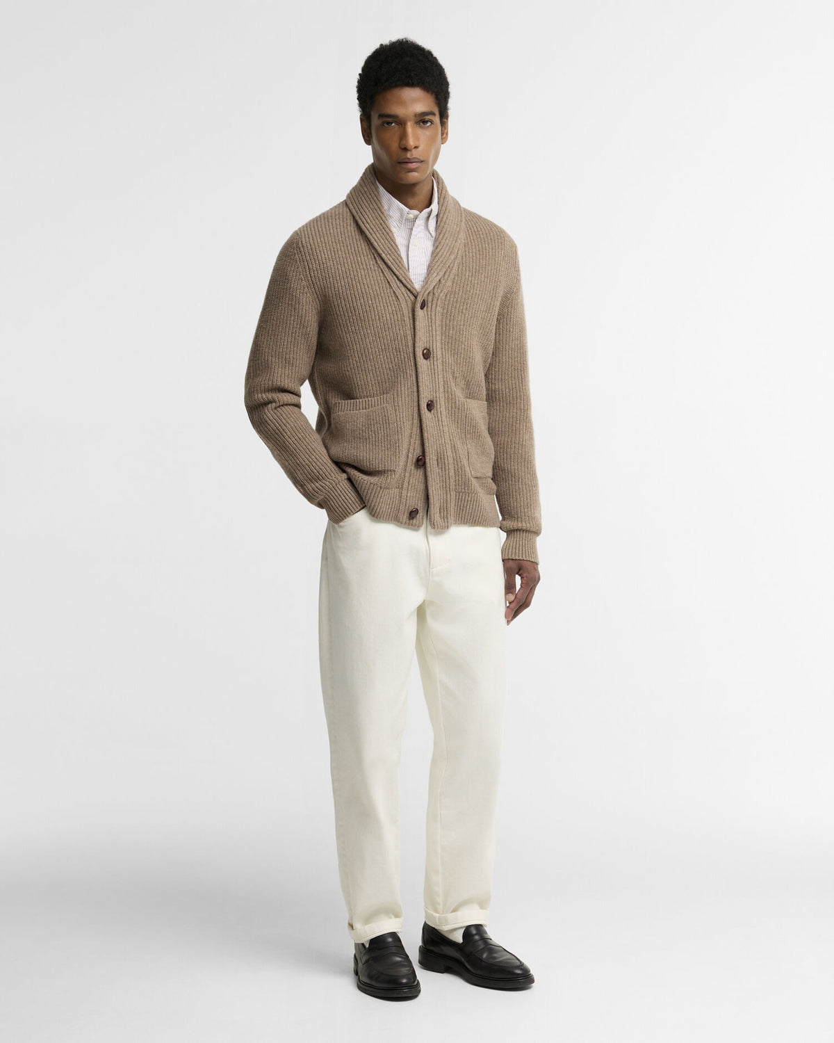 Hartland Wool Cardigan - Stone