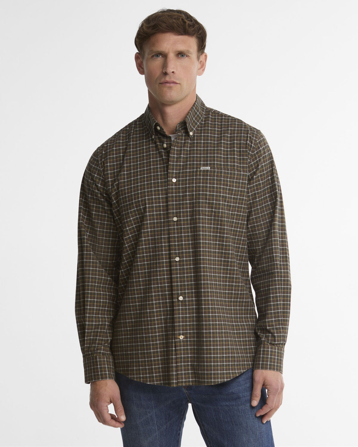 Alderwood Tattersall Long-Sleeved Shirt - Olive