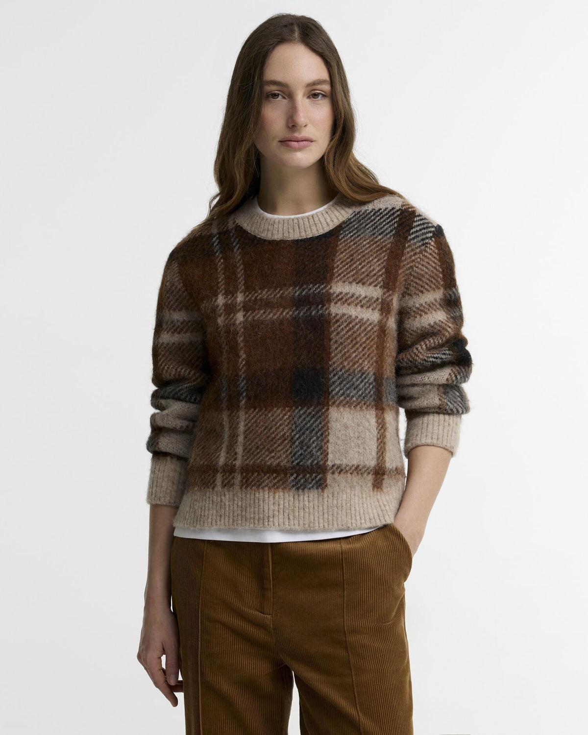 Glendyn Tartan Crew Neck Jumper - Multi