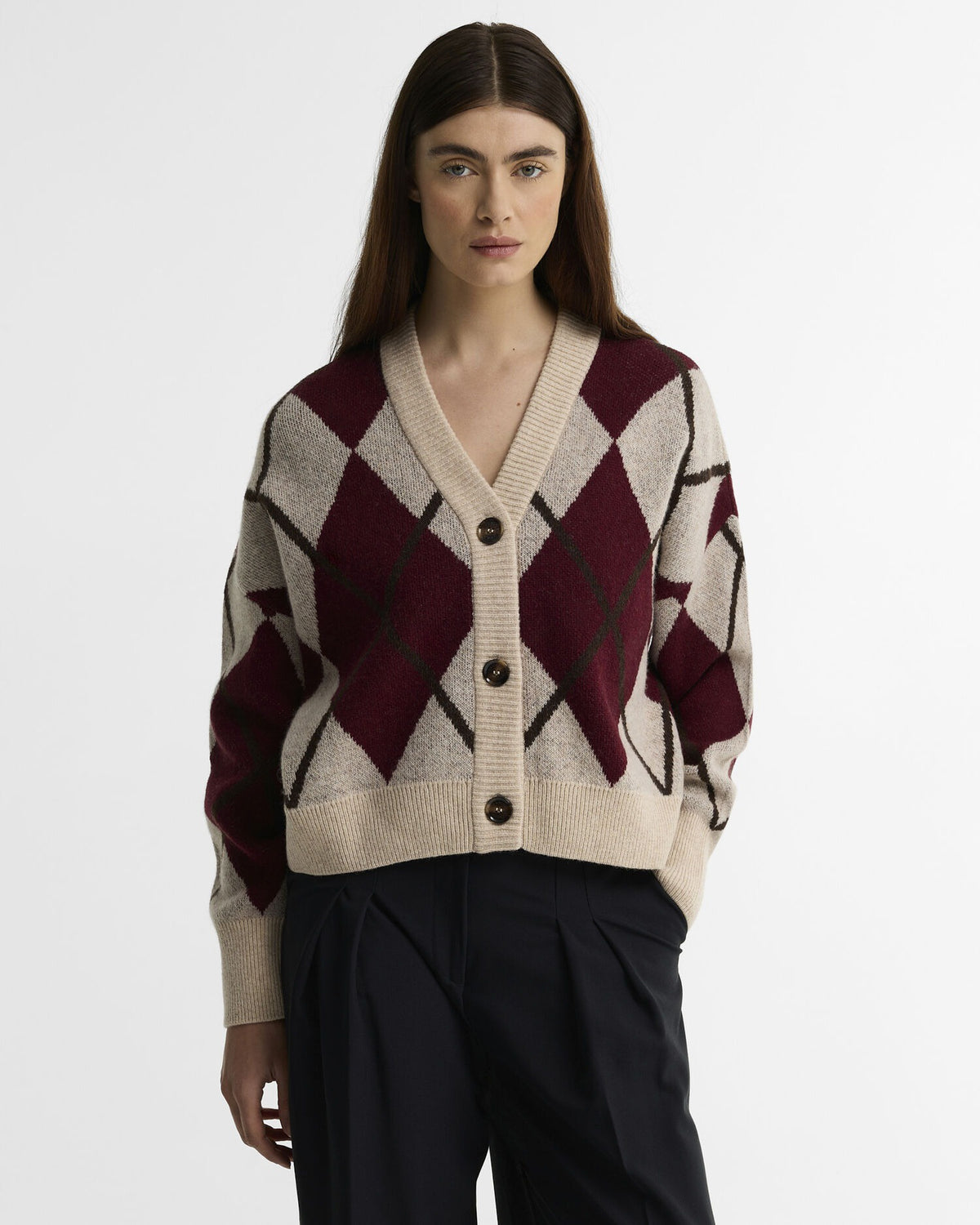 Harleigh Argyle Wool-Blend Cardigan - Multi