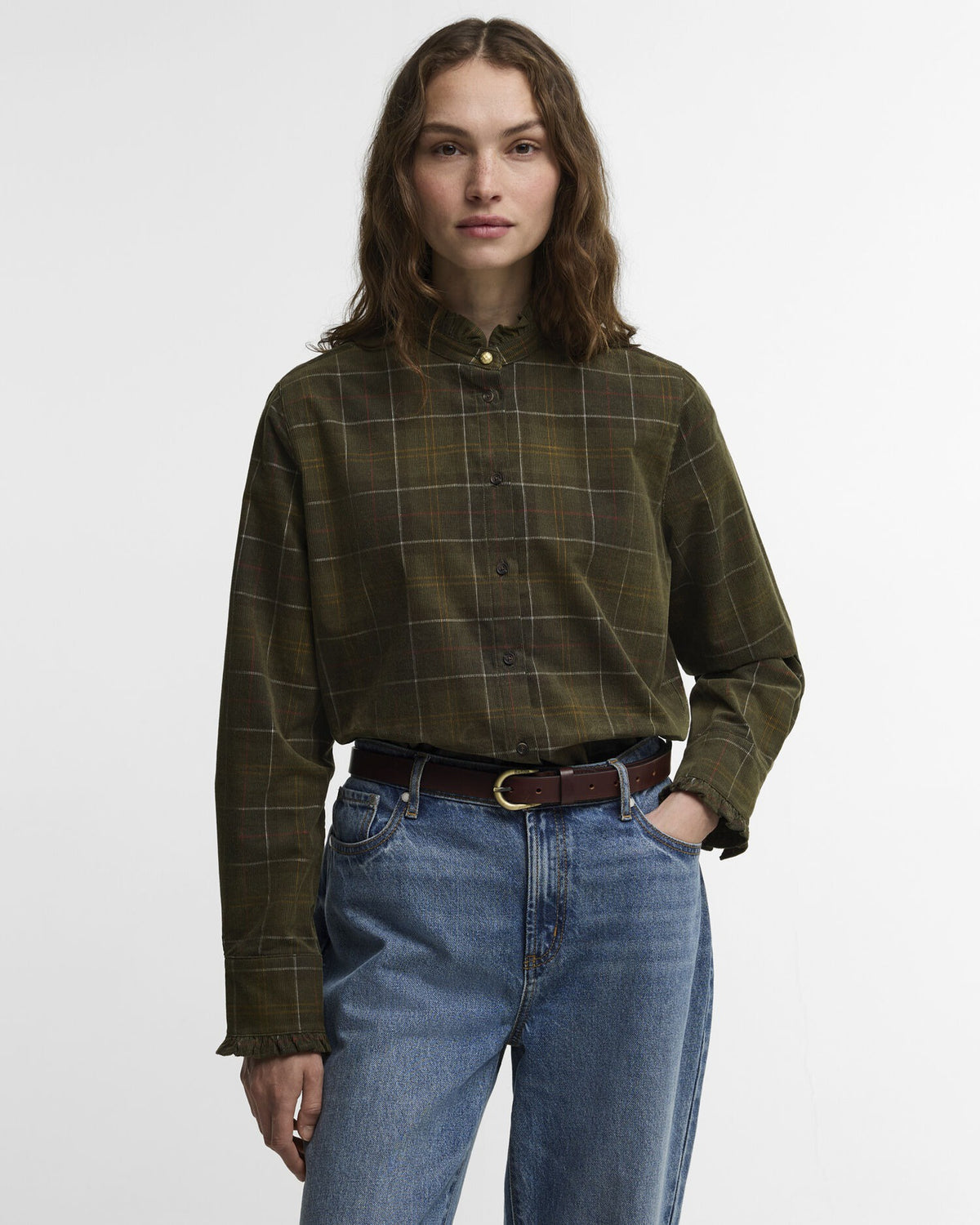 Shae Tartan Relaxed Shirt - Sage/Classic Tartan
