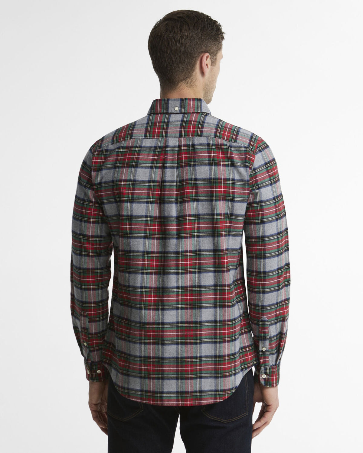 Ronan Tailored Long-Sleeved Shirt - Mid Grey Marl