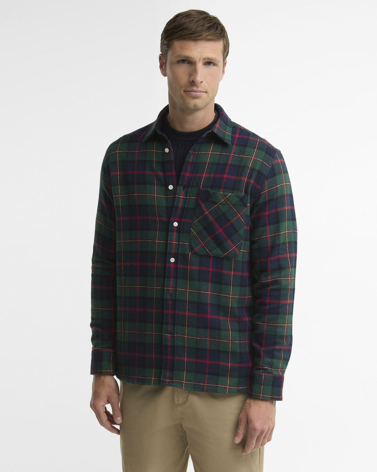 Darnick Authentic-Fit Long-Sleeved Shirt - Navy