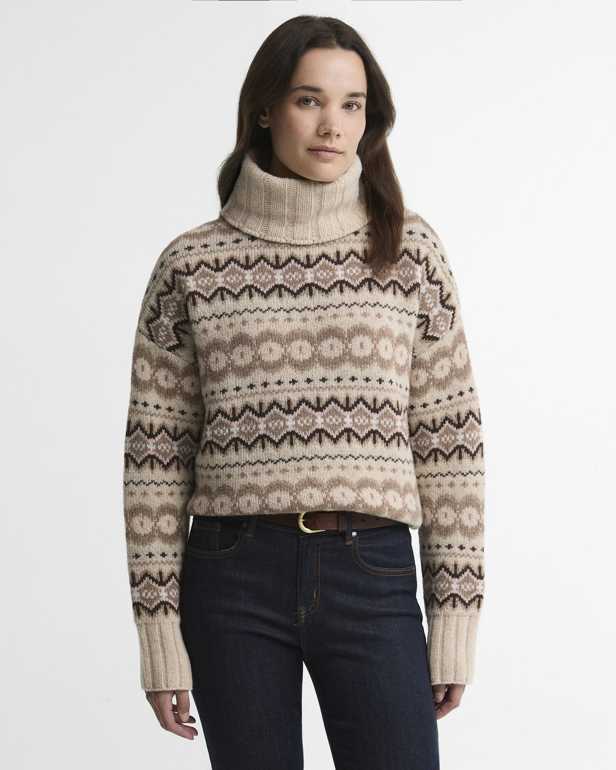 Helen Fair isle Roll-Neck Jumper Birch Multi