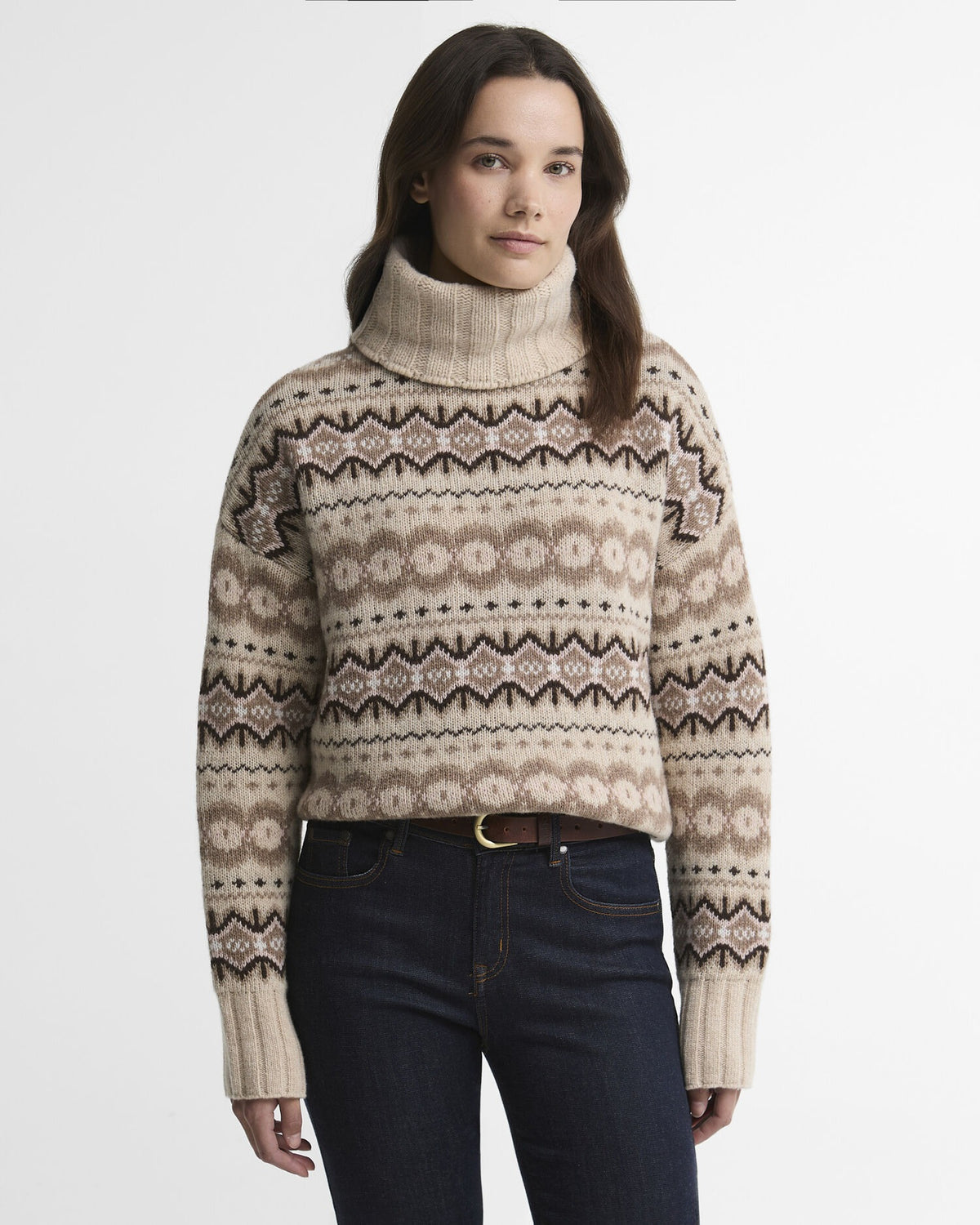 Helen Fair isle Roll-Neck Jumper Birch Multi