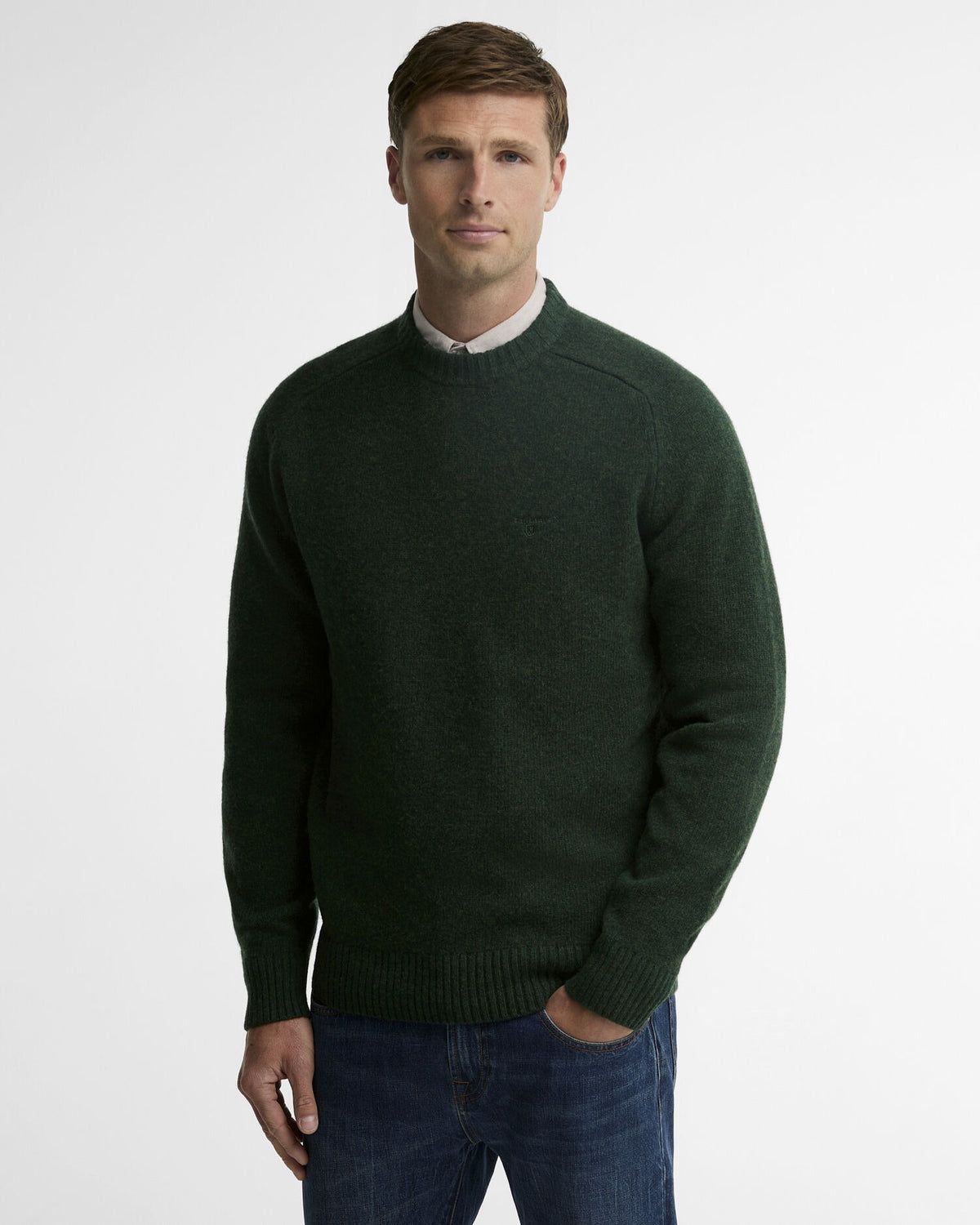 Newtown Crew Neck Jumper - Sage